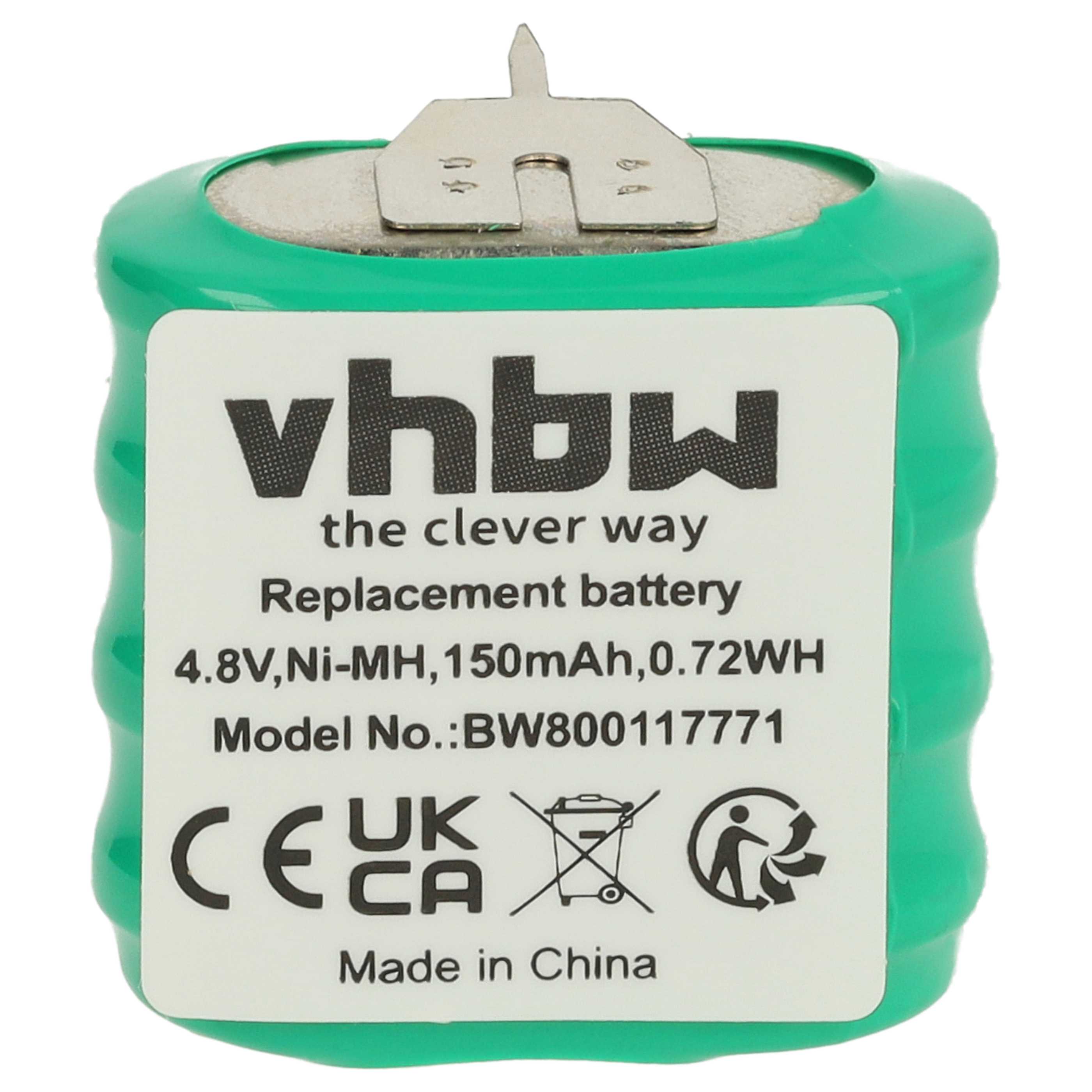 Button Cell Battery Type 4/V150H 3 Pins for Model Building Solar Lamps etc. - 150 mAh 4.8 V NiMH