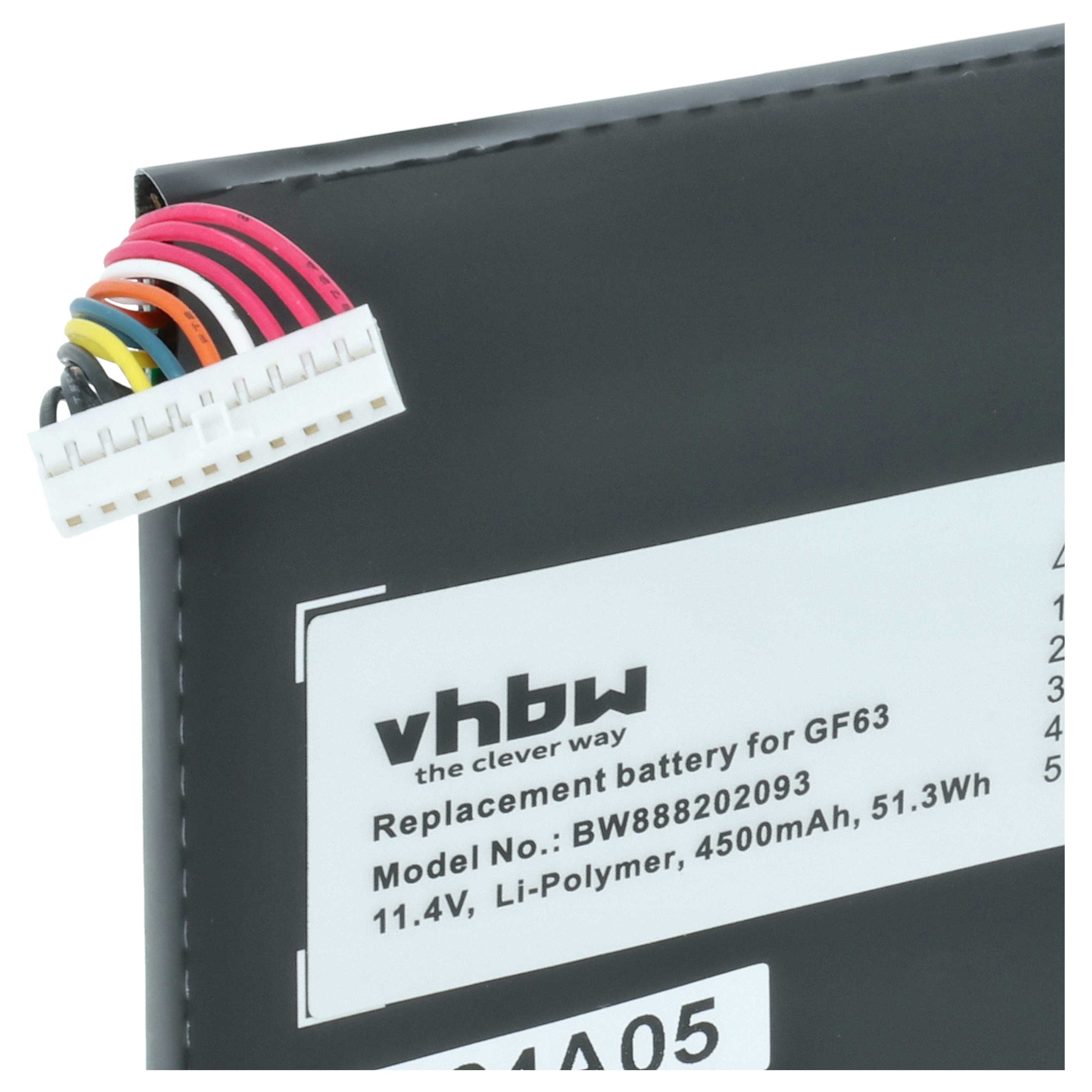 Akumulator do laptopa zamiennik MSI BTY-M6K - 4500 mAh 11,4 V LiPo, czarny