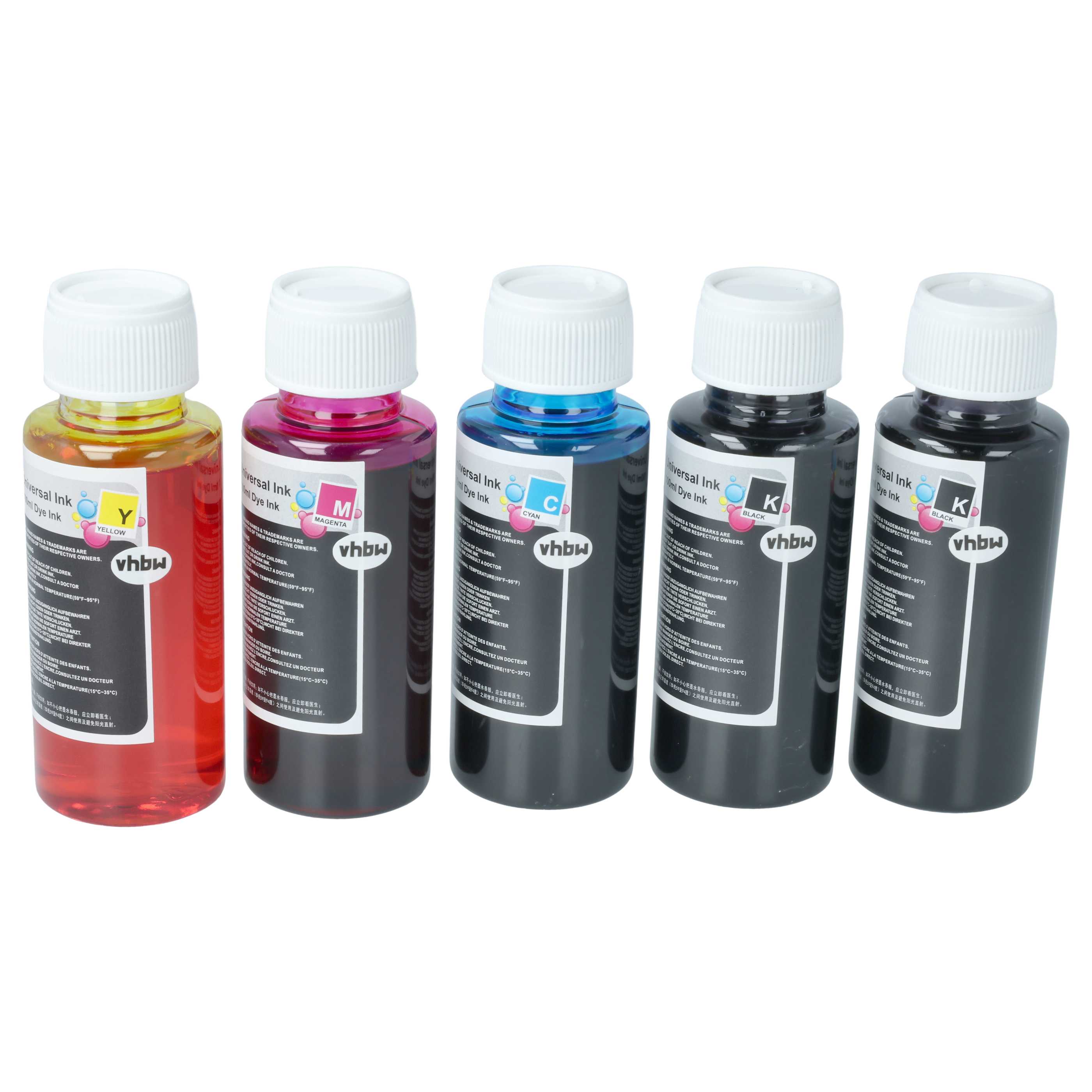 5x Ricarica inchiostro multicolore per stampante , Canon HP da 100ml