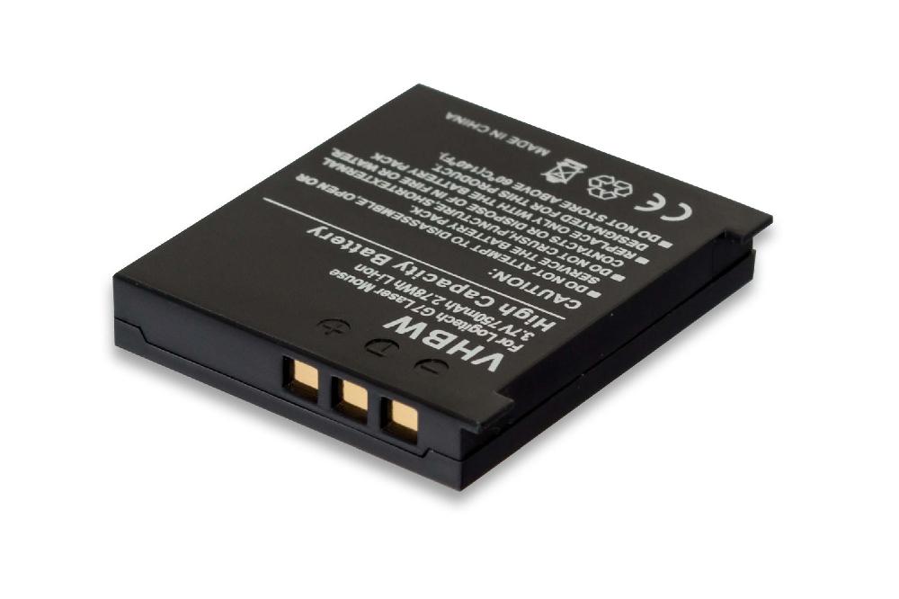Batterie remplace Logitech 190310-1000, 831410, 831409, 190310-1001 pour souris sans-fil - 750mAh 3,7V Li-ion