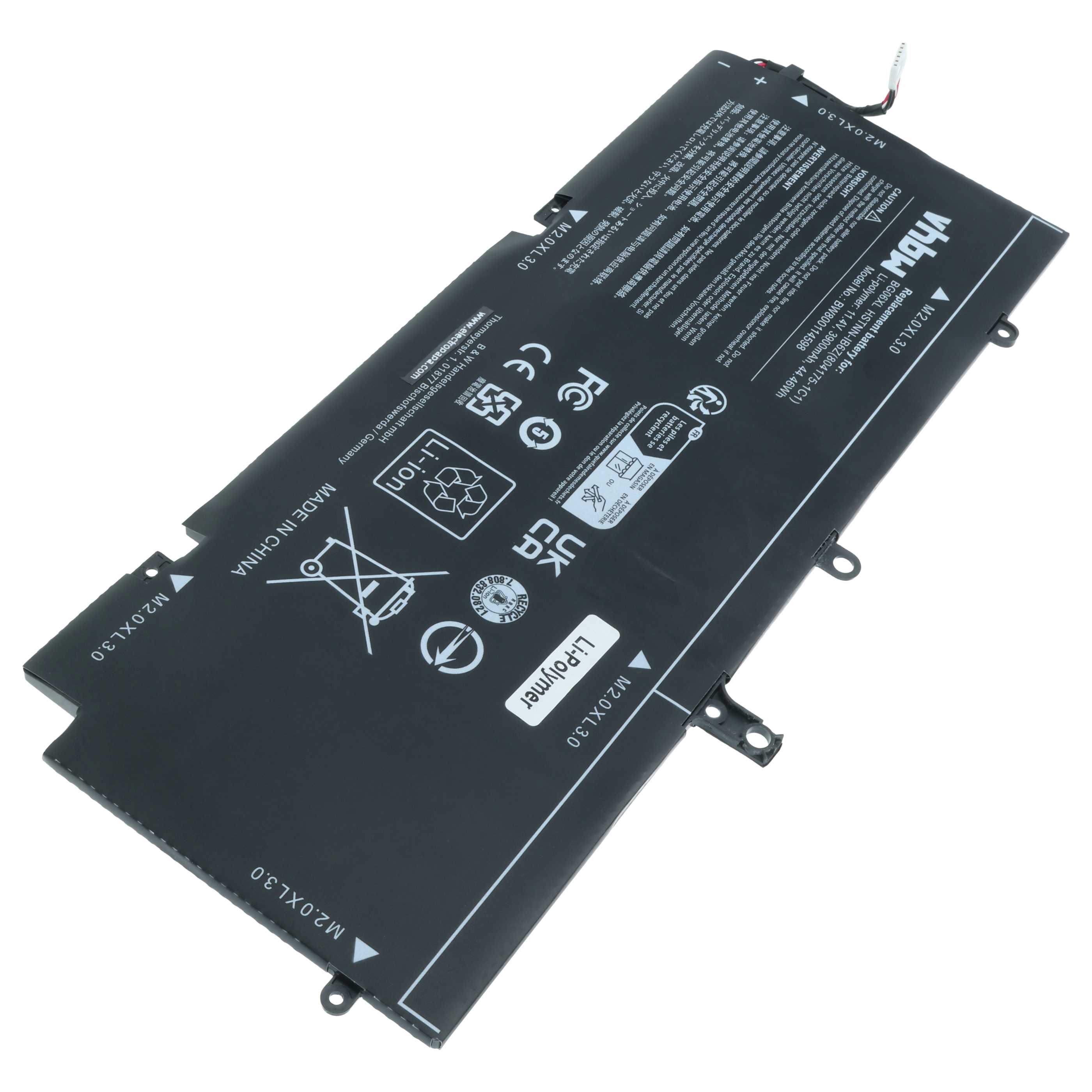 Akumulator do laptopa zamiennik HP 804175-1C1, 805096-001, 804175-1B1 - 3900 mAh 11,4 V LiPo, czarny
