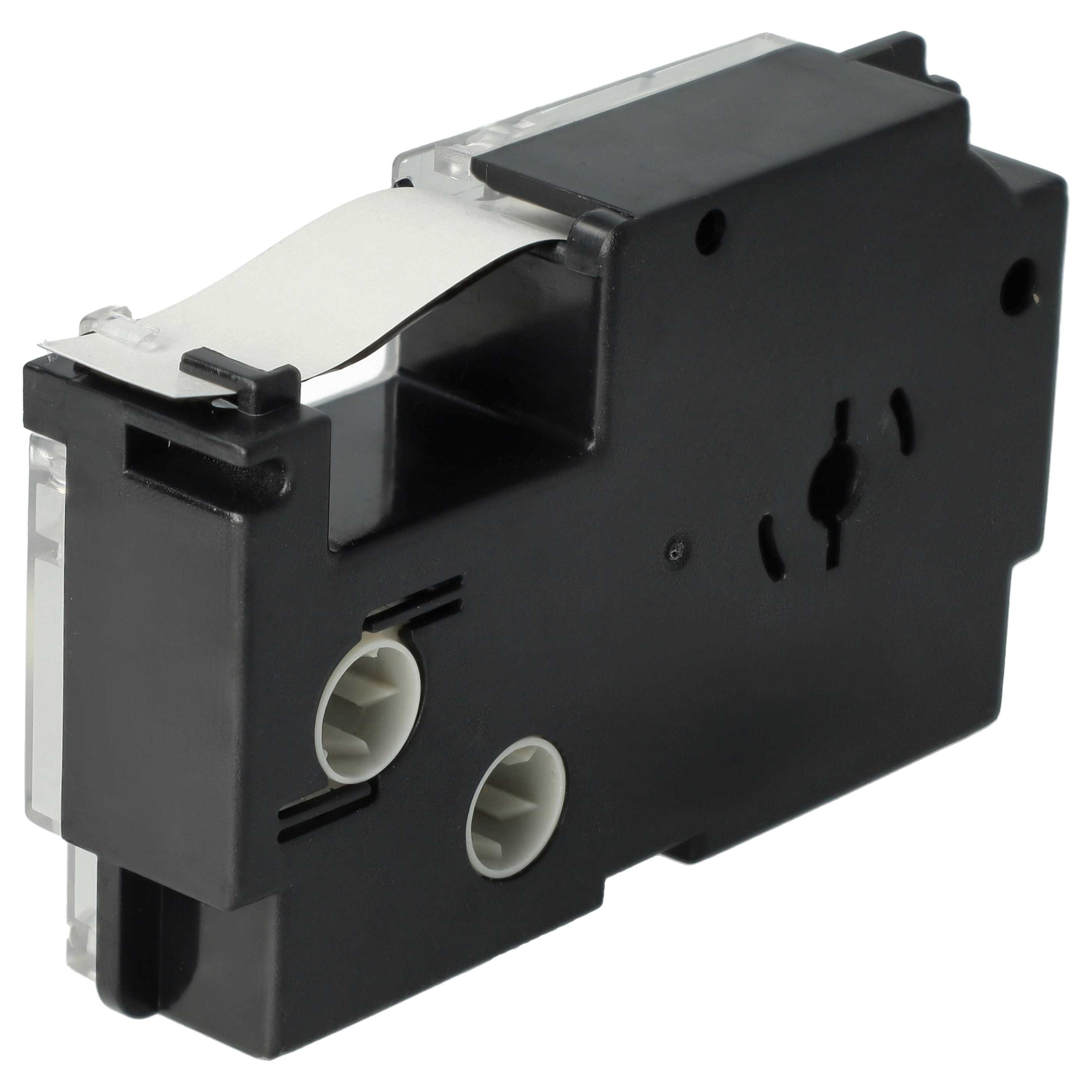 Cassetta nastro sostituisce Casio XR-12SR, XR-12SR1 per etichettatrice 12mm nero - argentato