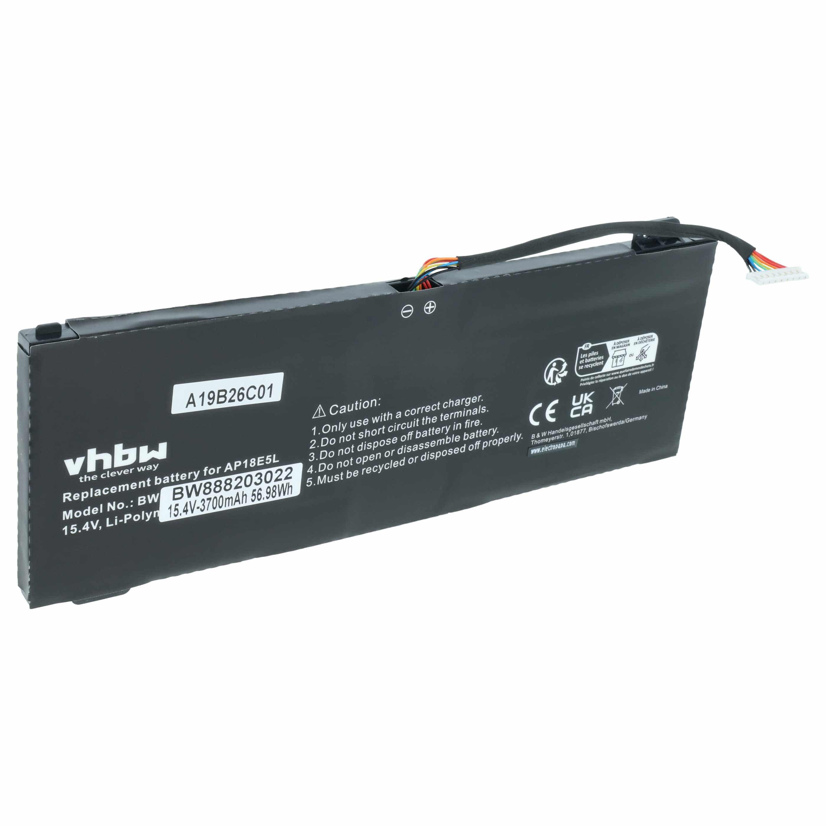 Akumulator do laptopa zamiennik Acer AP18E8M, KT.00407.007, KT00407009, AP18E7M - 3700 mAh 15,4 V LiPo