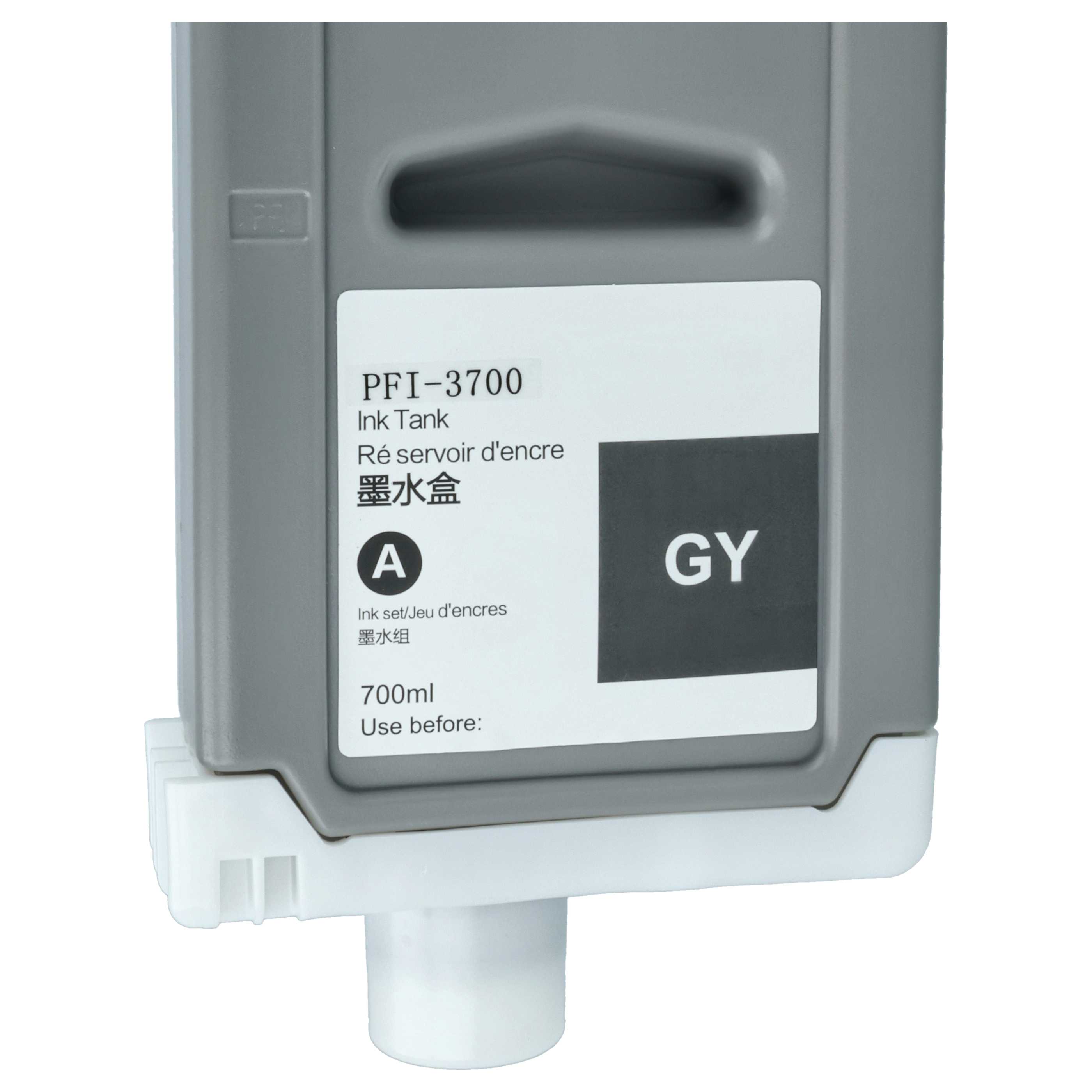 Ink Cartridge as Exchange for Canon PFI-3700 GY for Canon Printer - Grey 700 ml