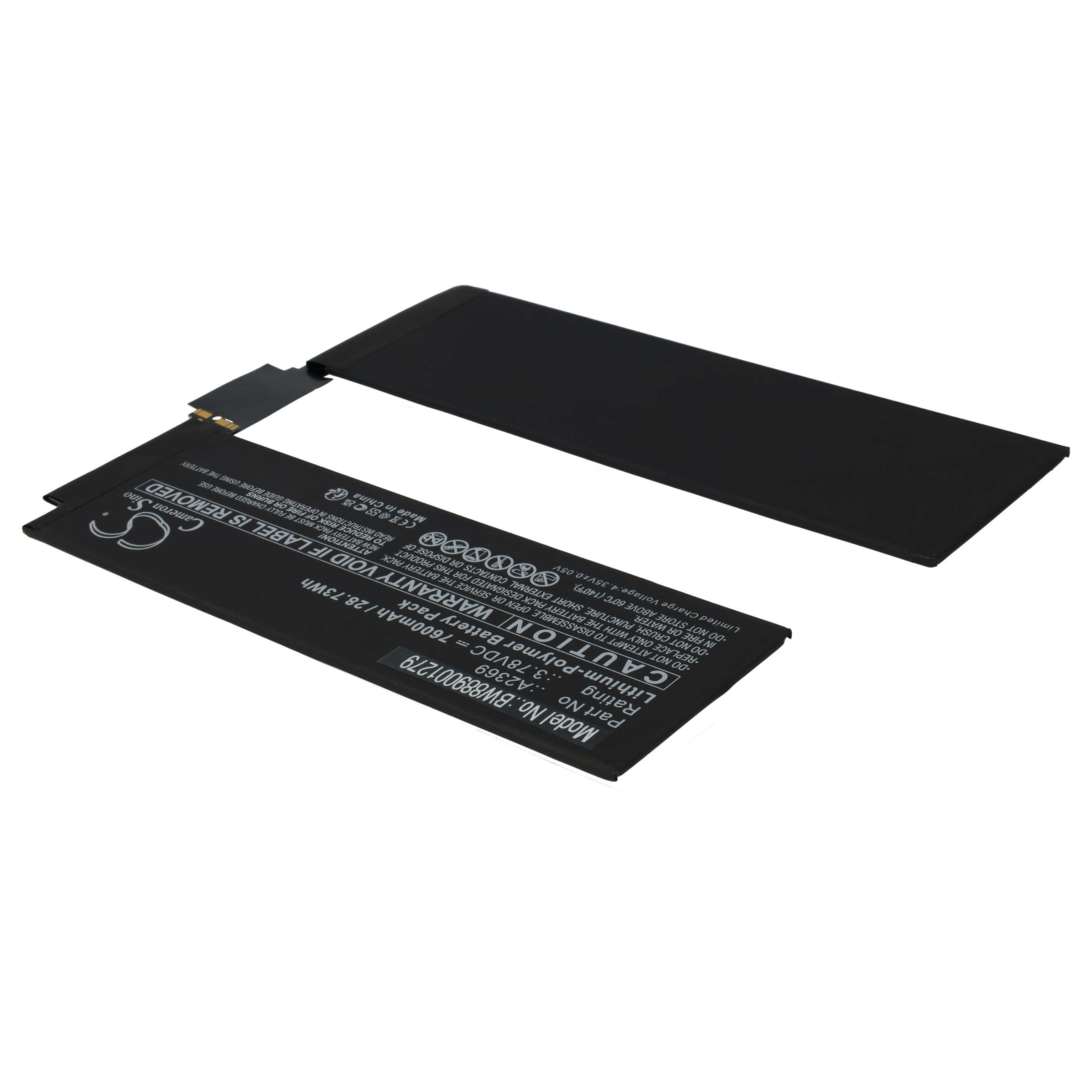 Batería reemplaza Apple A2369 para tablet, Pad Apple - 7600 mAh 3,78 V Li-poli