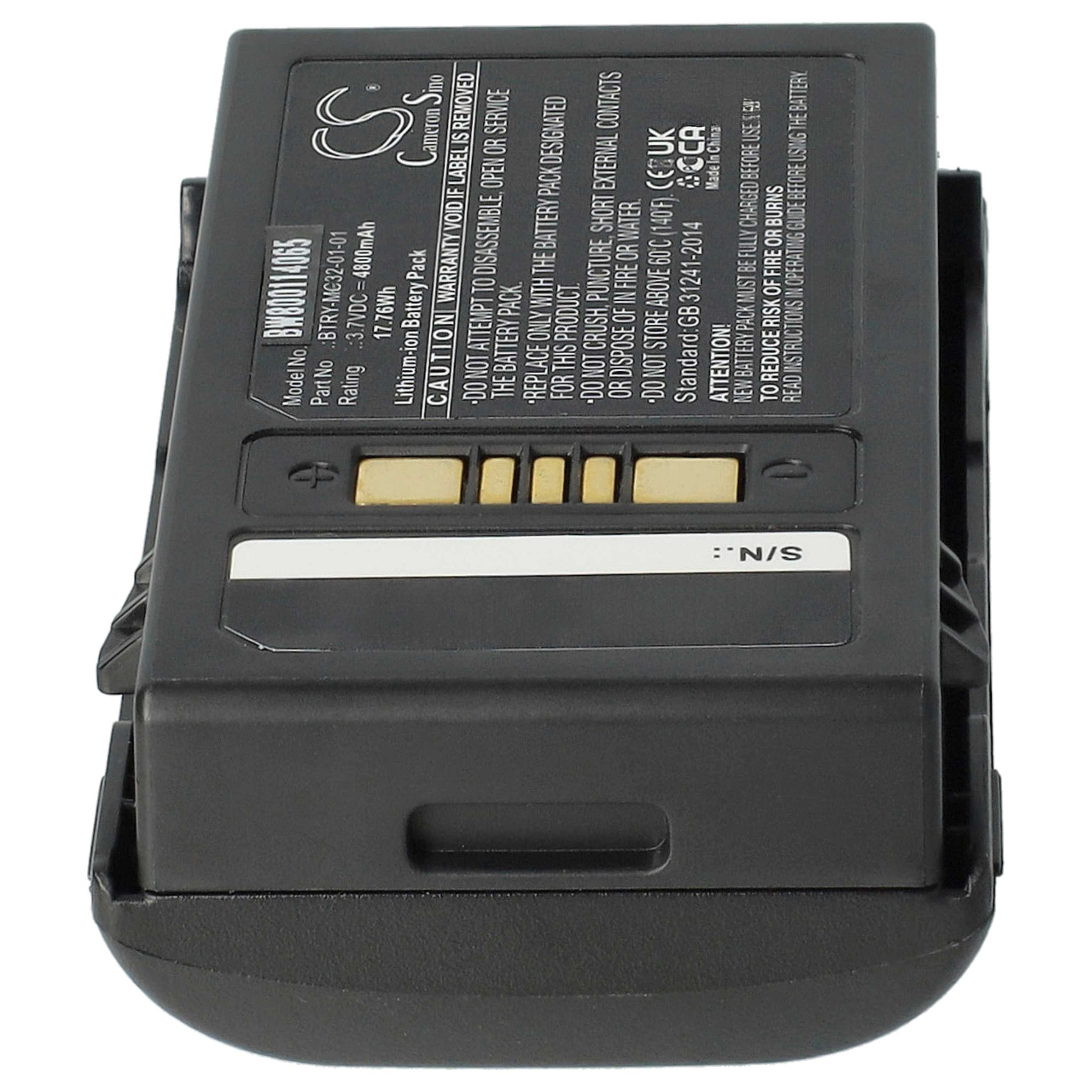 5x Batteria sostituisce Motorola 82-000012-01, BT-000375 per barcode scanner Motorola - 4800mAh 3,7V Li-Ion