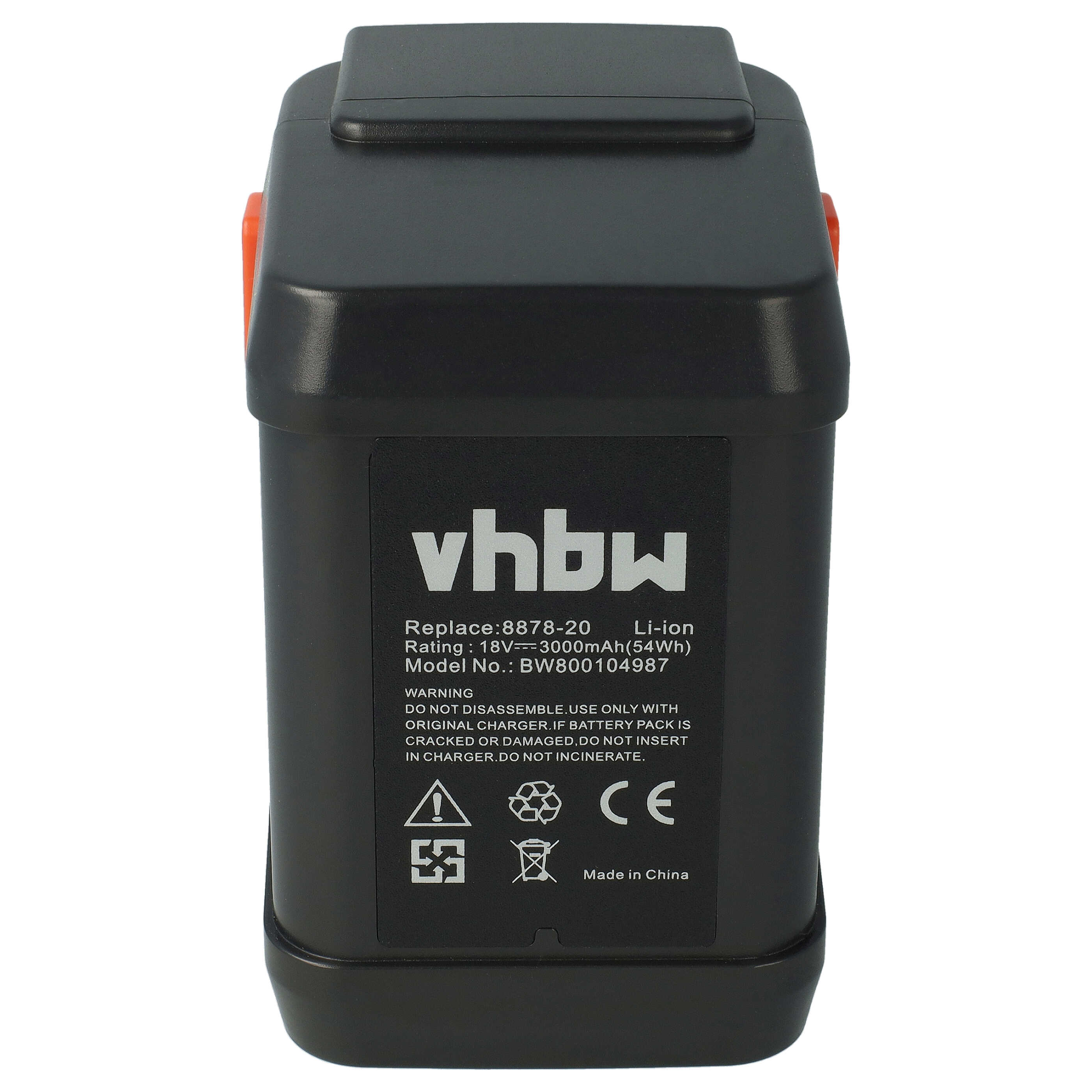 2x Battery replaces Gardena 8835, 8839, 8839-20, 8835-20, 8835-U, 8835-00.701.00 - 3000 mAh 18 V Li-Ion, black
