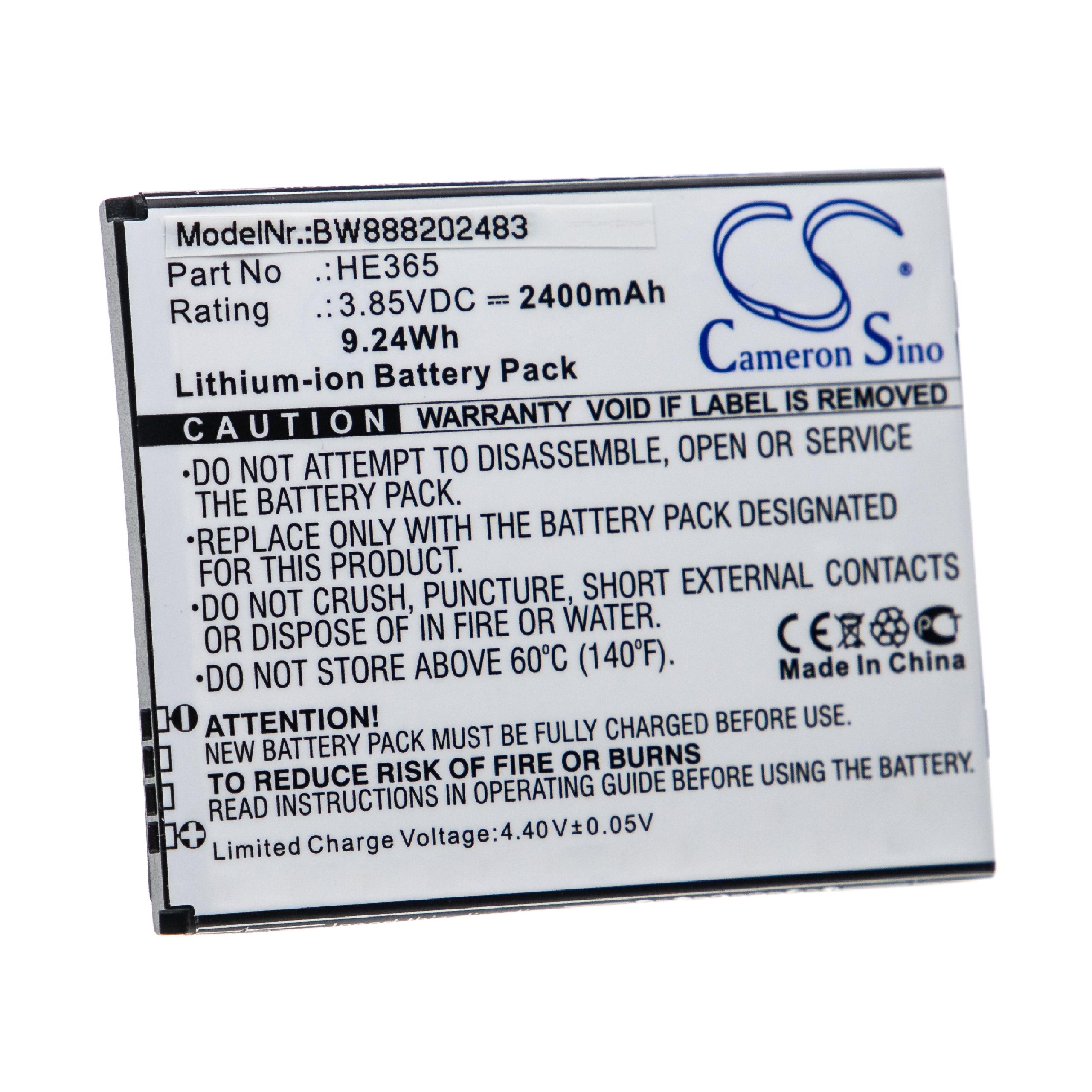 Batteria sostituisce Nokia HE365 per cellulare Nokia - 2400mAh 3,85V Li-Ion 