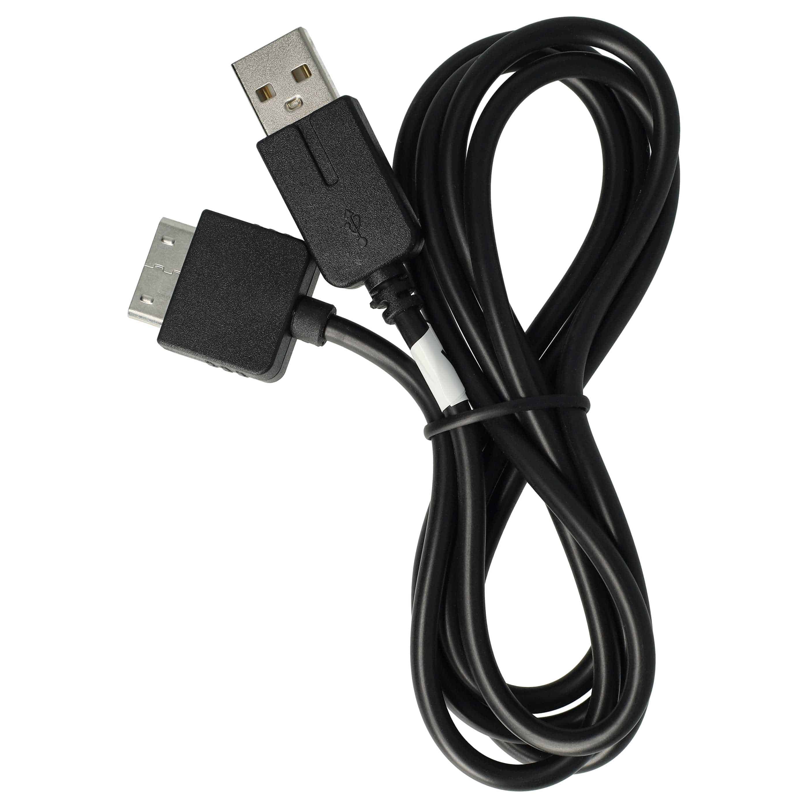 vhbw USB Cable Games Console - 2in1 Data Cable / Charger 1.2m Long