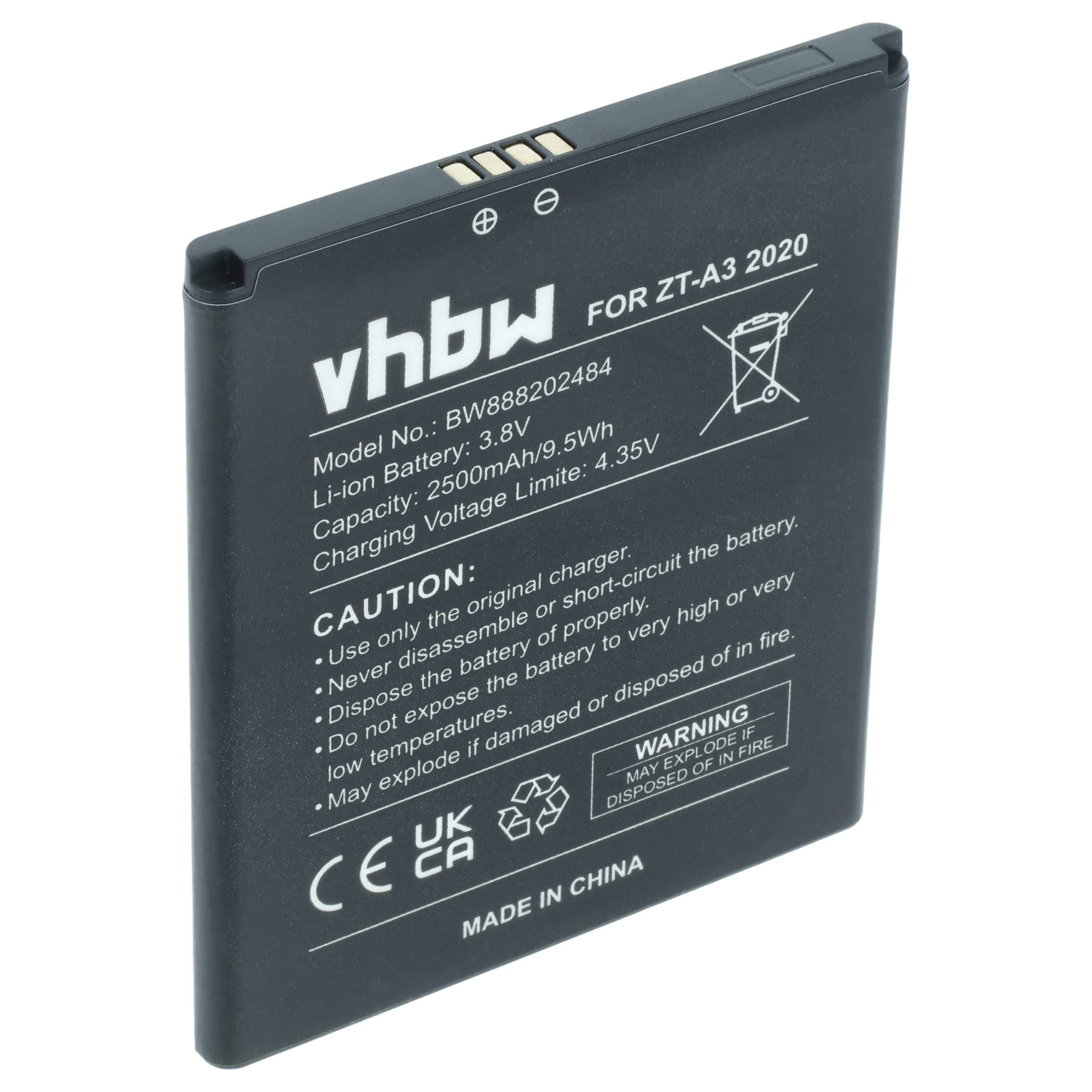 Akumulator do telefonu smartfona zamiennik ZTE Li3826T43P4h695950 - 2400 mAh 3,8 V Li-Ion
