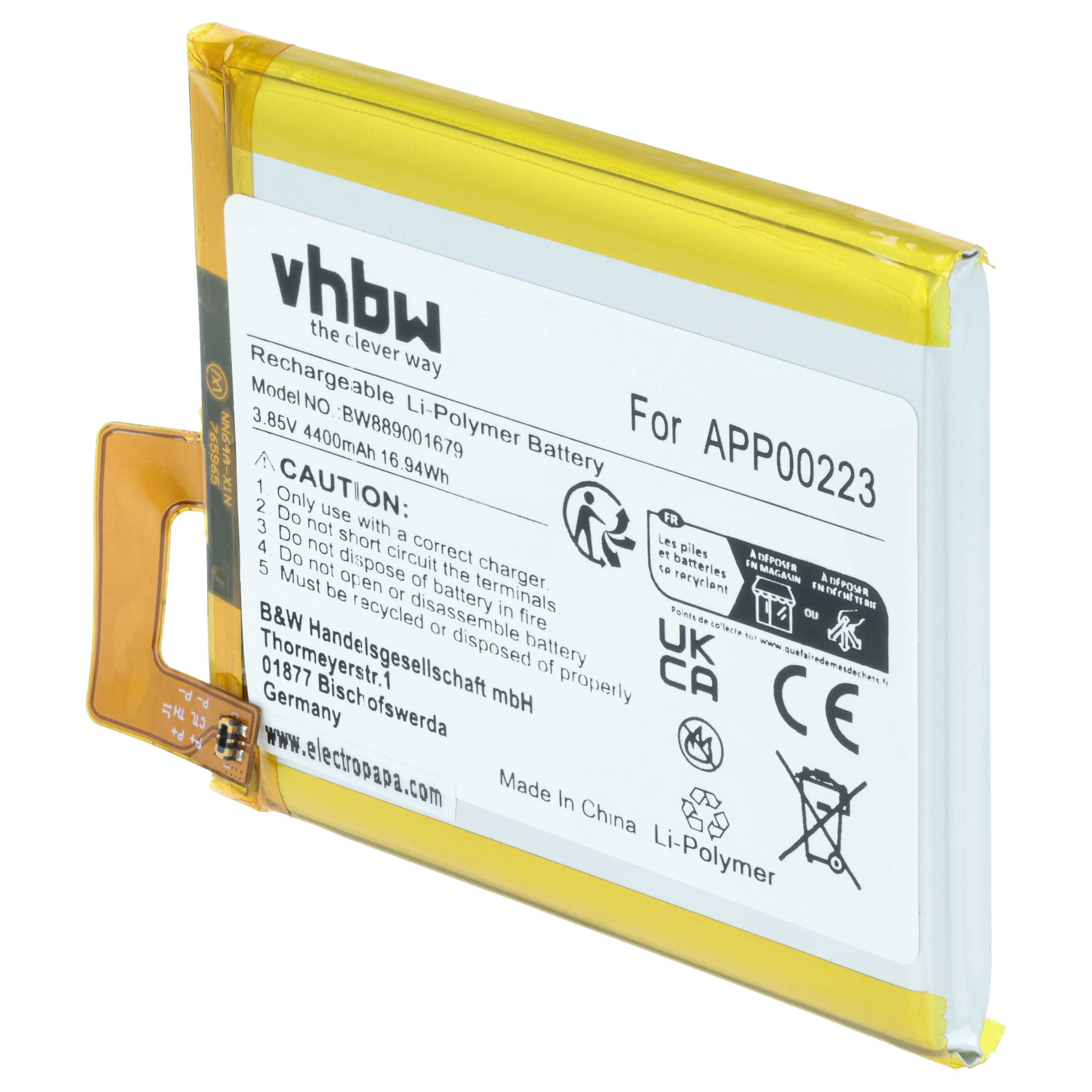 Akumulator do telefonu smartfona zamiennik CAT APP00223 - 4400 mAh 3,85 V LiPo