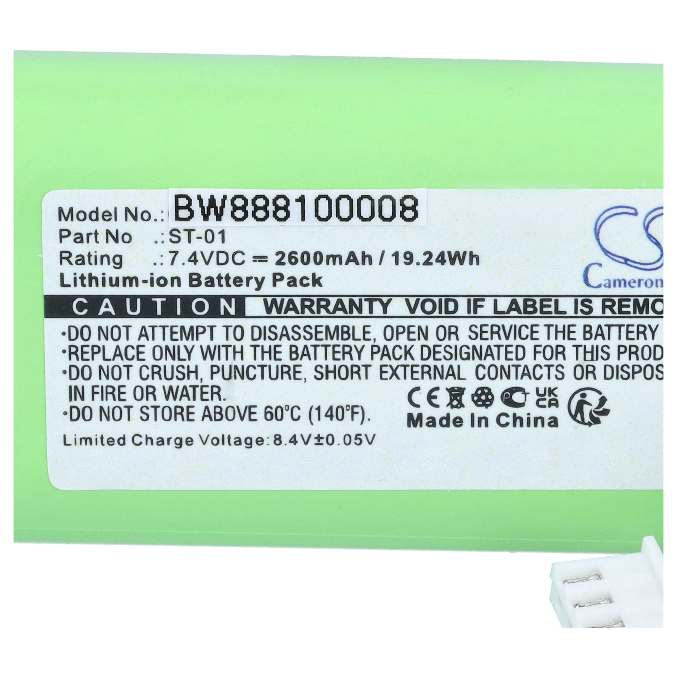 Akumulator do głośnika zamiennik Sony ST-02, ST-01 - Li-Ion 2600mAh