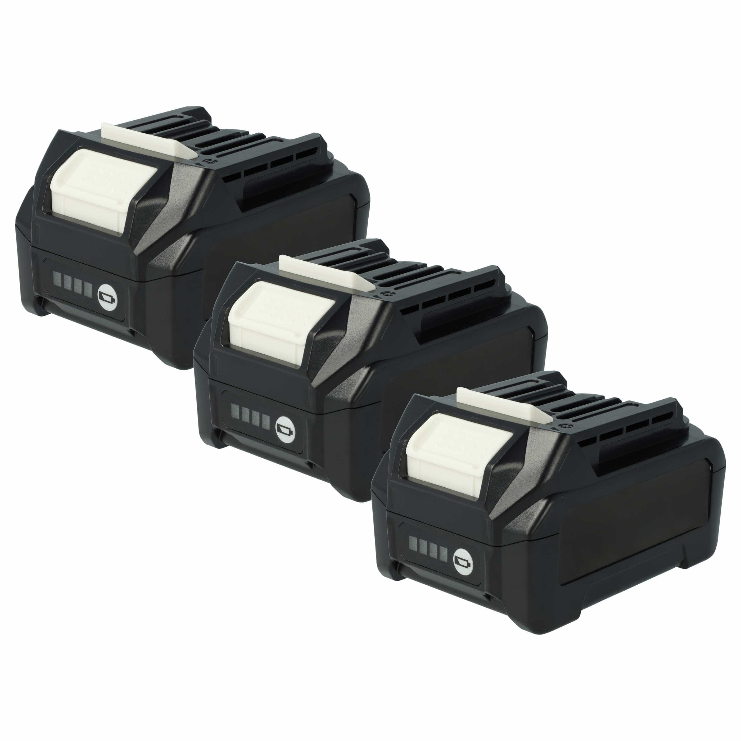3x Battery replaces Makita 191X65-8, 191B36-3, 191B26-6, 191L29-0 Electric Power Tool - 2500 mAh, 40 V, Li-Ion