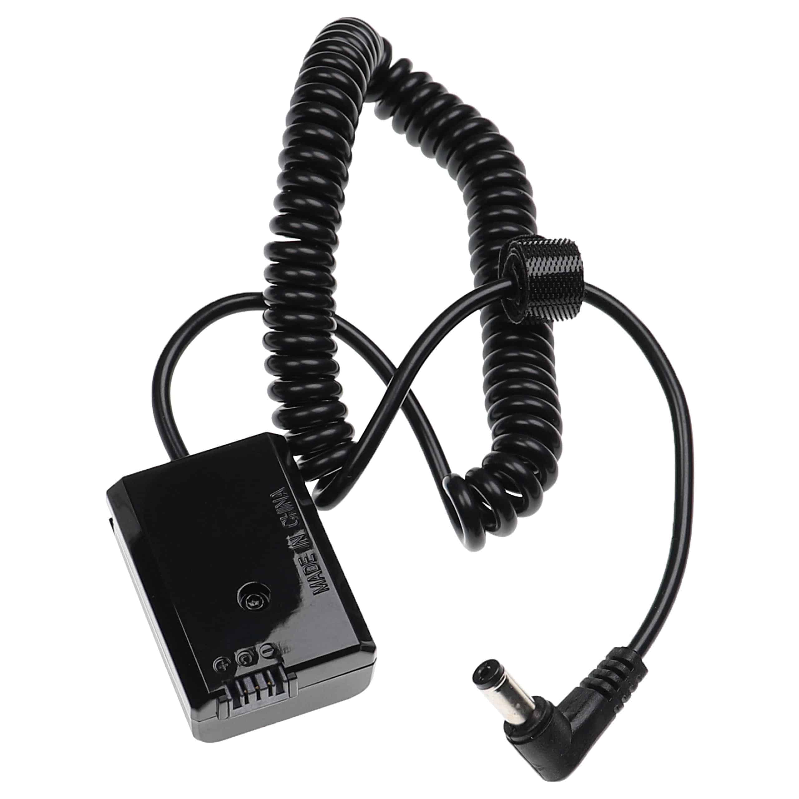 Łącznik DC adapter do aparatu Sony zamiennik Sony NP-FW50 - dł. 120 cm, kabel spiralny