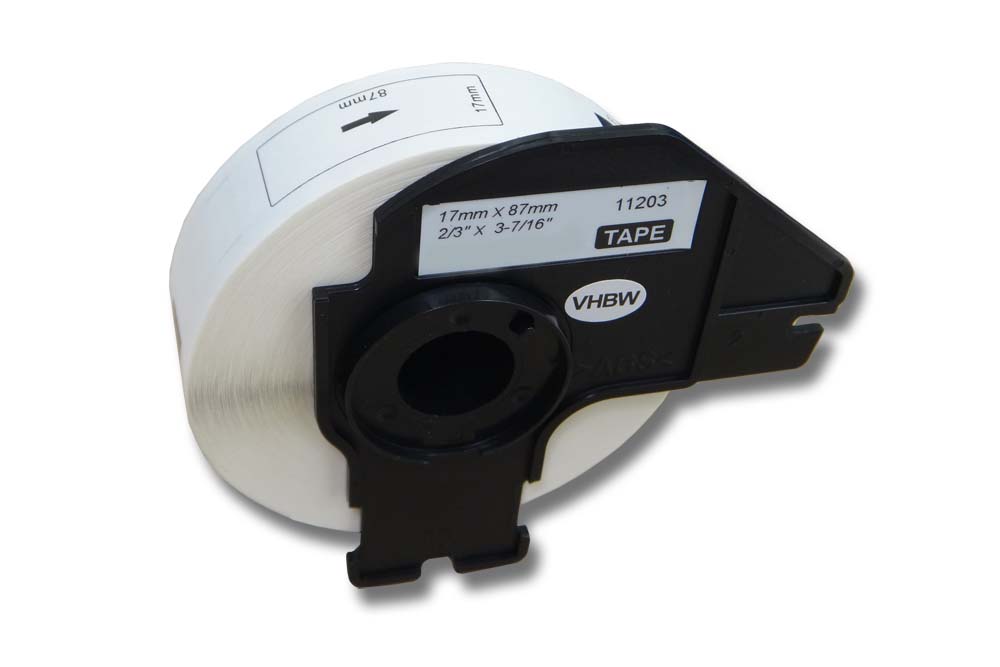 Rotolo etichette sostituisce Brother DK-11203 per etichettatrice - 17mm x 87mm + supporto