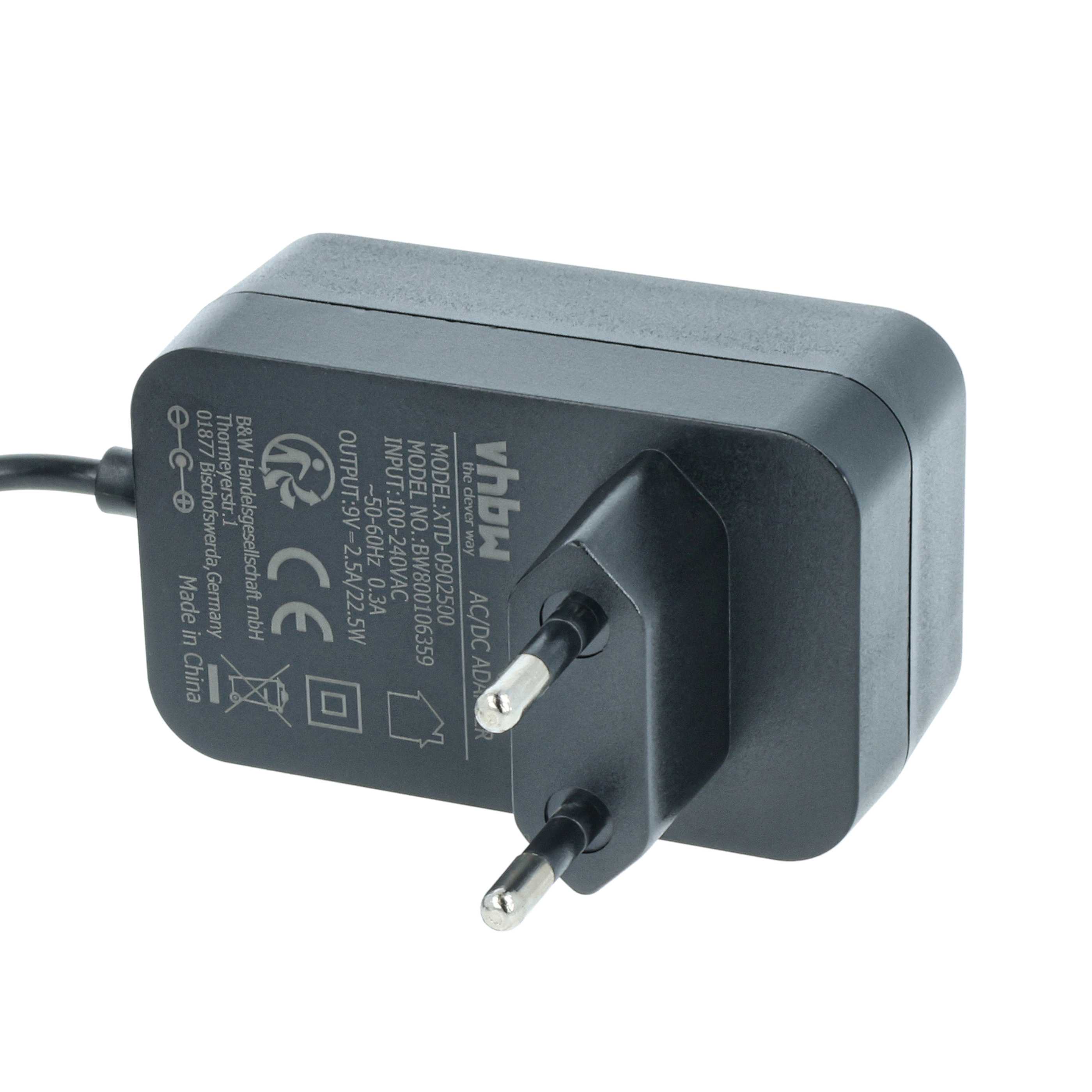 Mains Power Adapter replaces SAW24-090-2500 for Idena Electric Device etc. - 9.3 cm