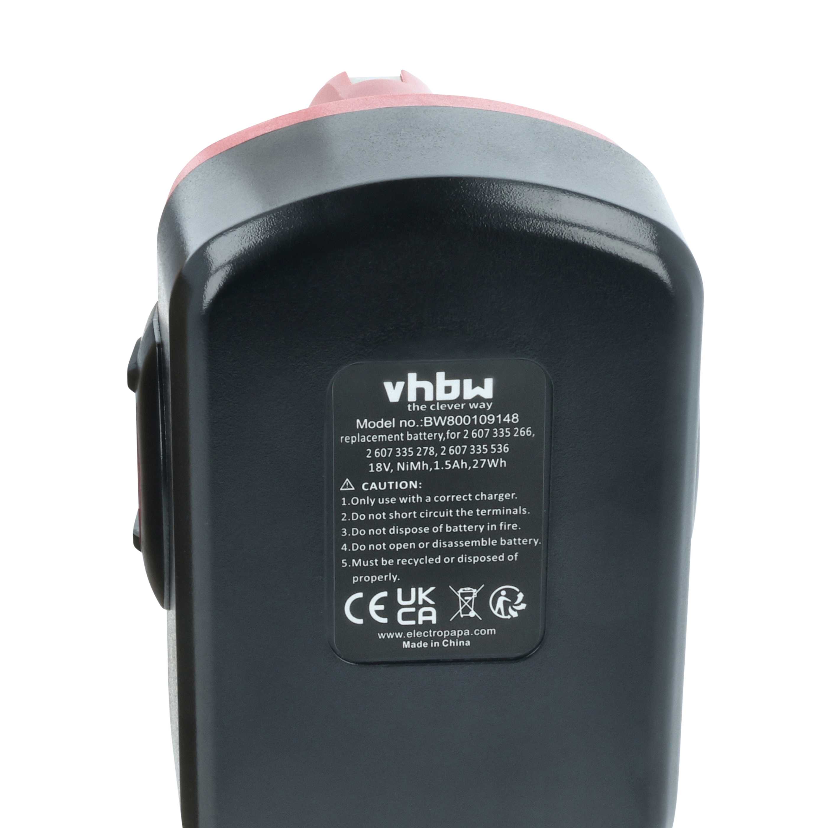 Battery replaces Bosch 2 607 335 266, 2 607 335 278, 2607335535 Electric Power Tool - 1500 mAh, 18 V, NiMH
