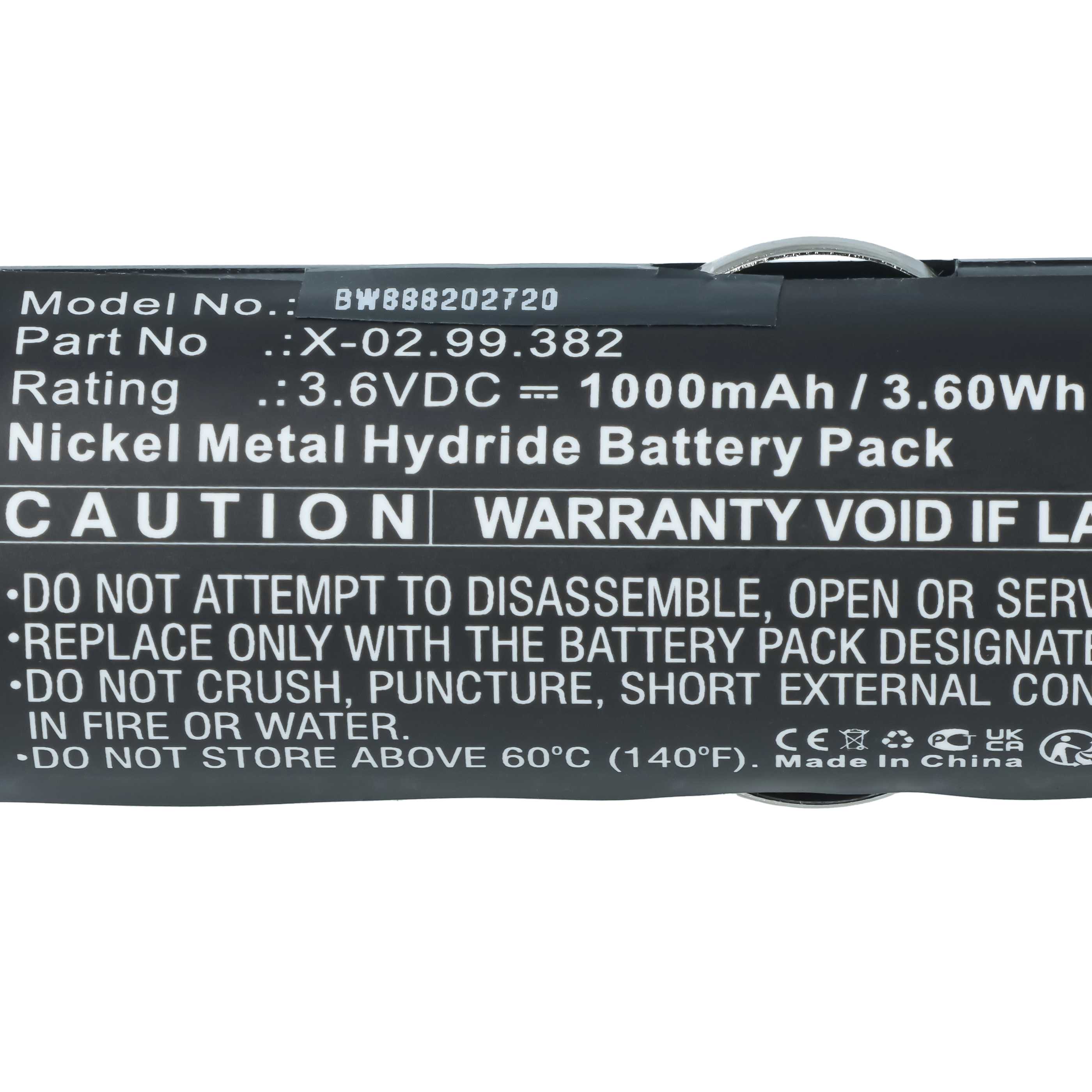 Akku passend für Heine Beta 200 - 1000mAh 3,6V NiMH