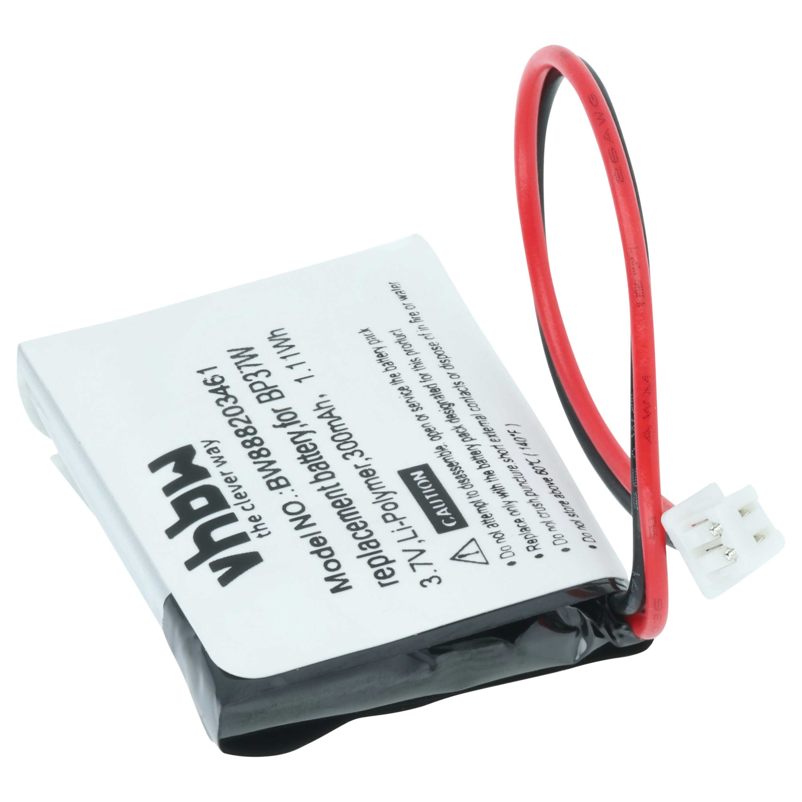 Batteria collare per collare per cani sostituisce Dogtra 892020, AE502025P, BP37P3303P - 300mAh 3,7V Li-Poly