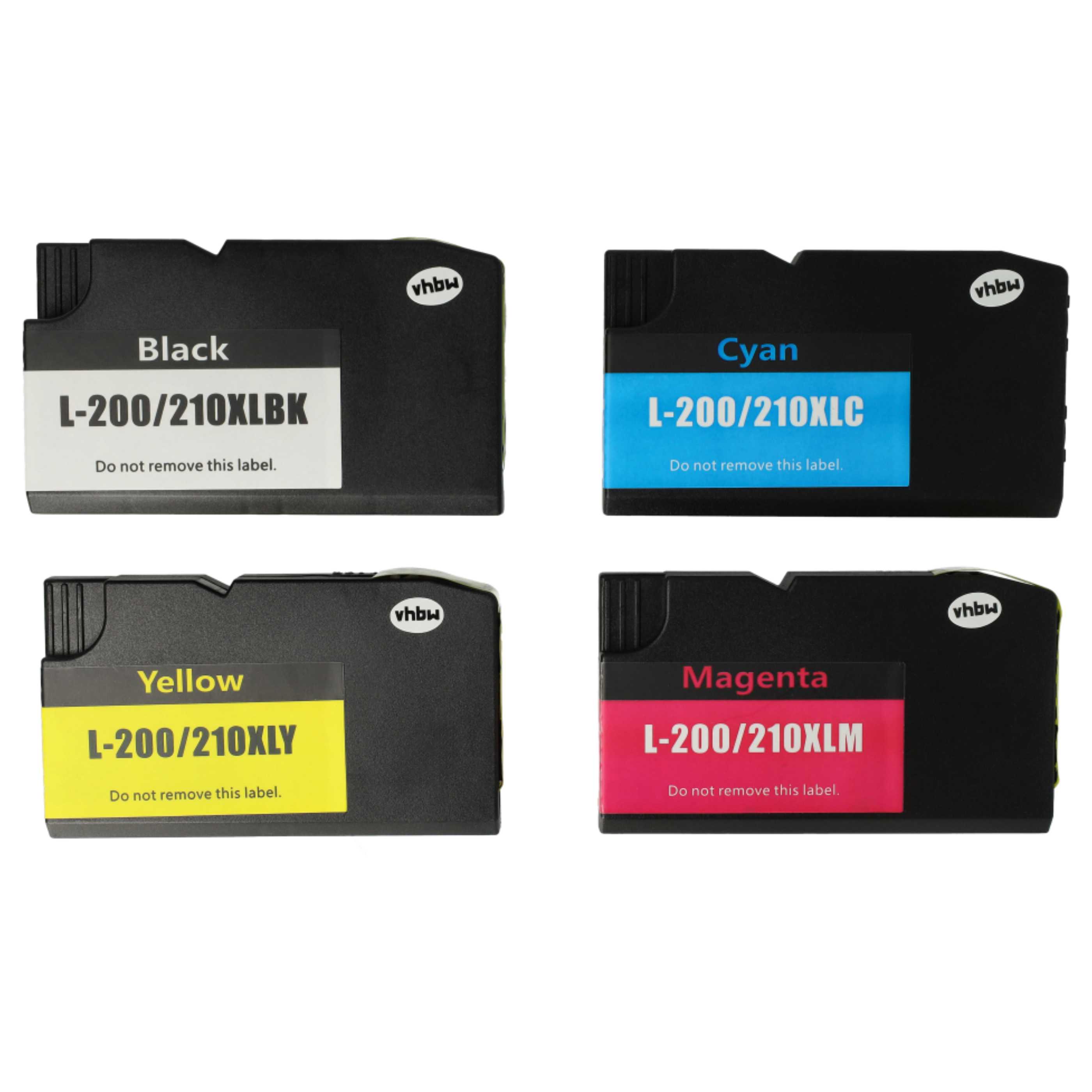 Set de 8x cartuchos de tinta reemplaza Lexmark 14L0174E, 14L0175E para impresora - B/C/M/Y 370 ml + chip
