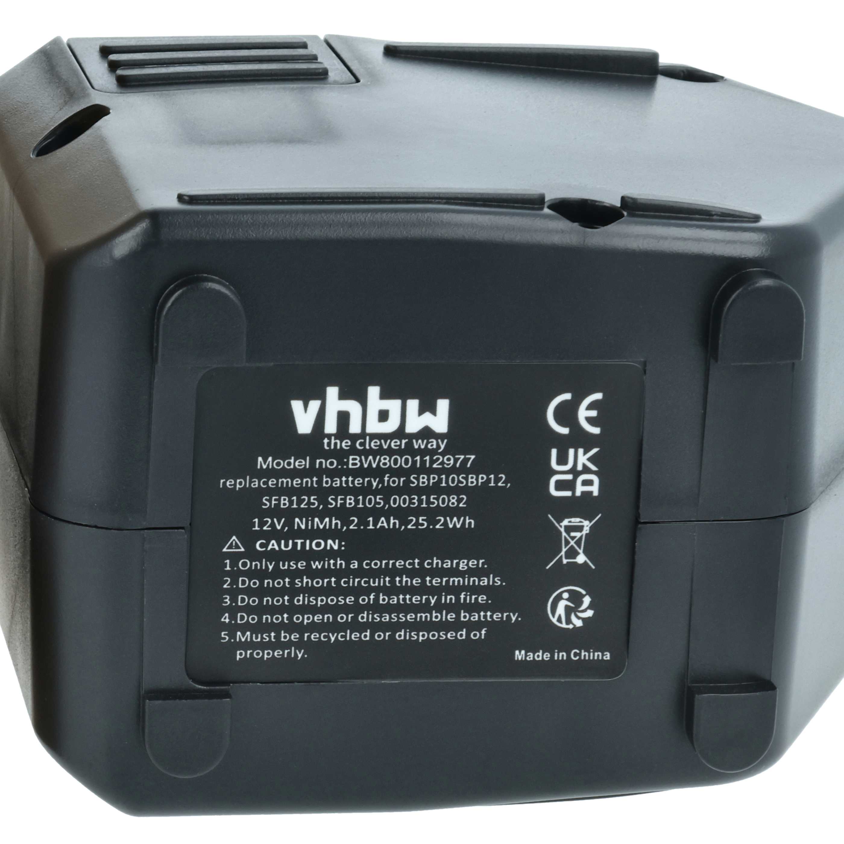 3x Battery replaces Hilti SFB105, SBP12, SFB125, SFB121, 00315082 Electric Power Tool - 2100 mAh, 12 V, NiMH