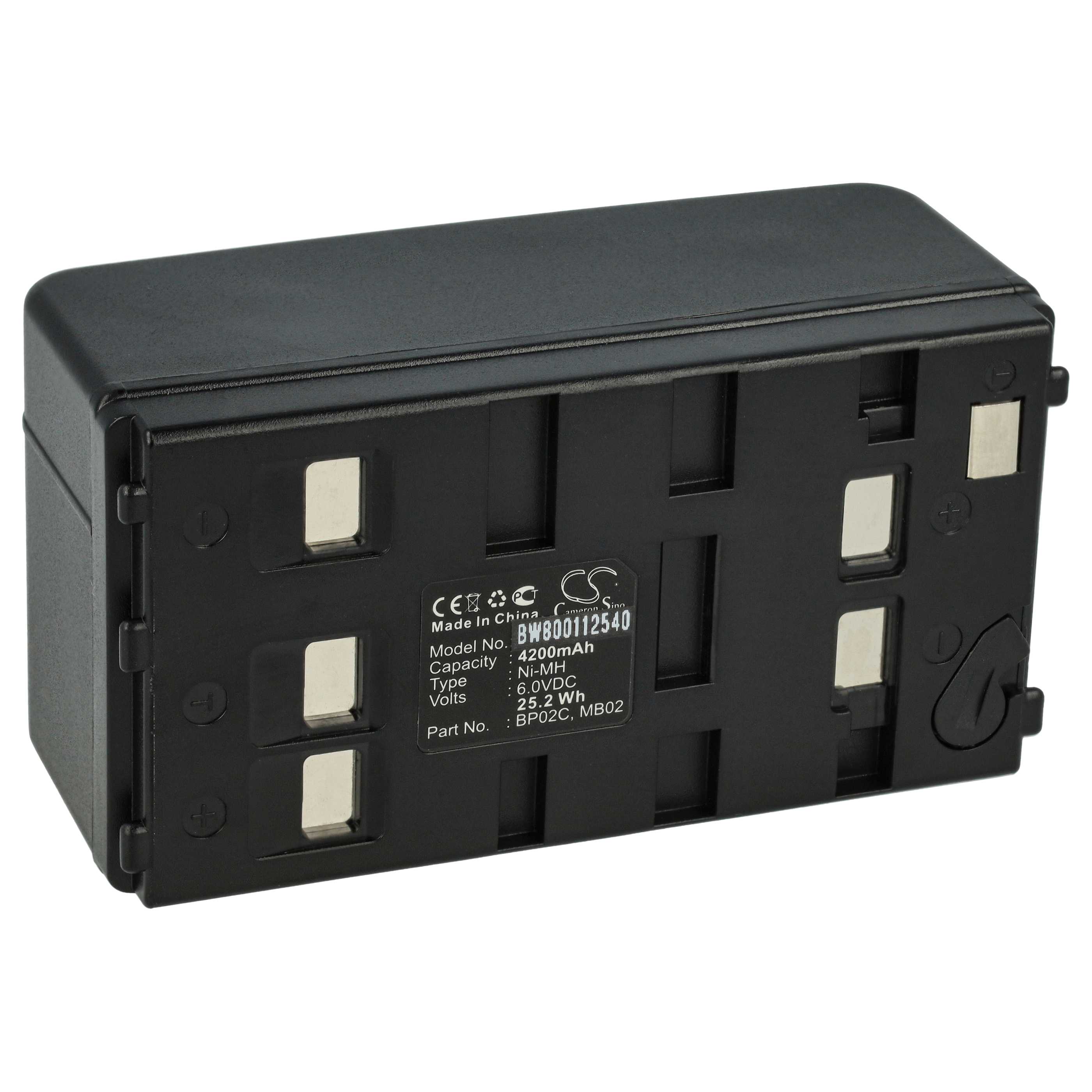 Messtechnik-Akku als Ersatz für Pentax BP02C, MB02 für Pentax - 4200mAh 6V NiMH