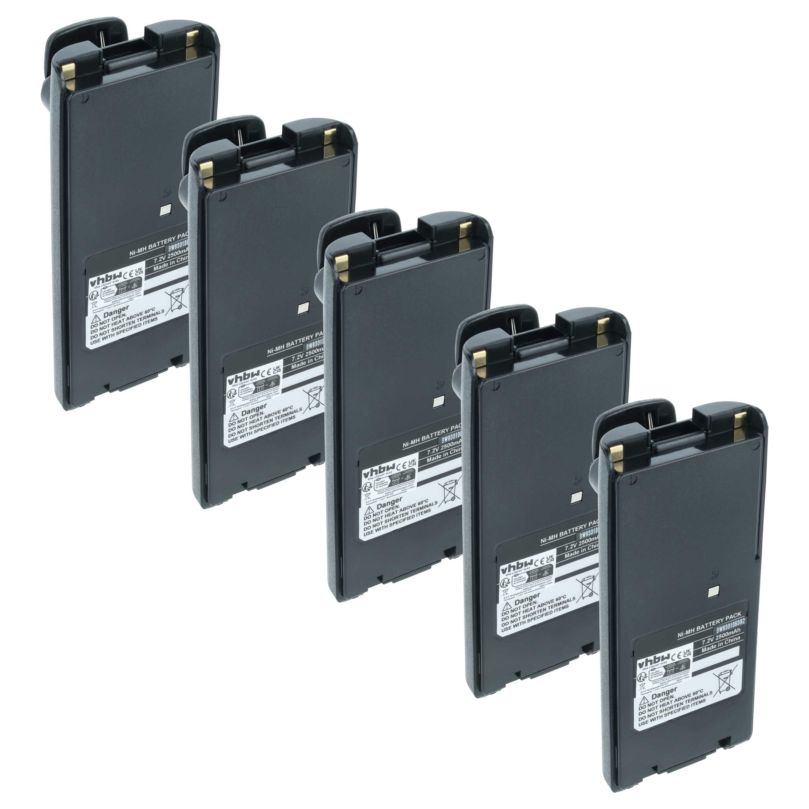 5x Akku für ICOM wie BP-209, BP-210 u.a. 2500mAh