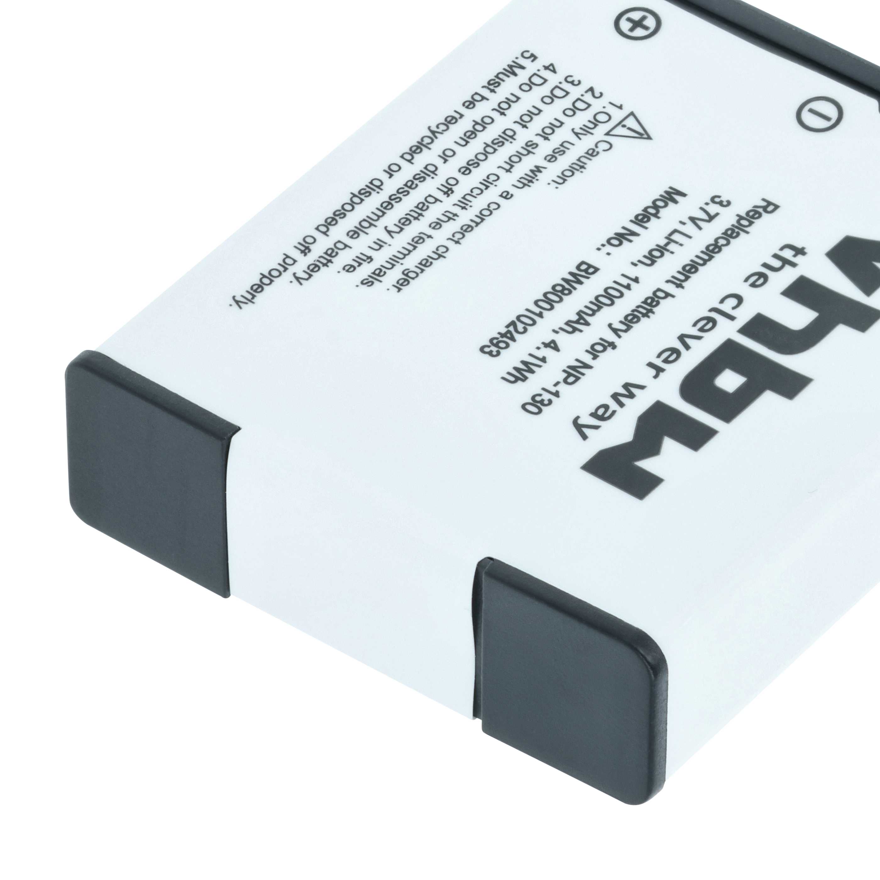 Battery replaces Casio NP-130, NP-130A - 1100mAh, 3.6V, Li-Ion
