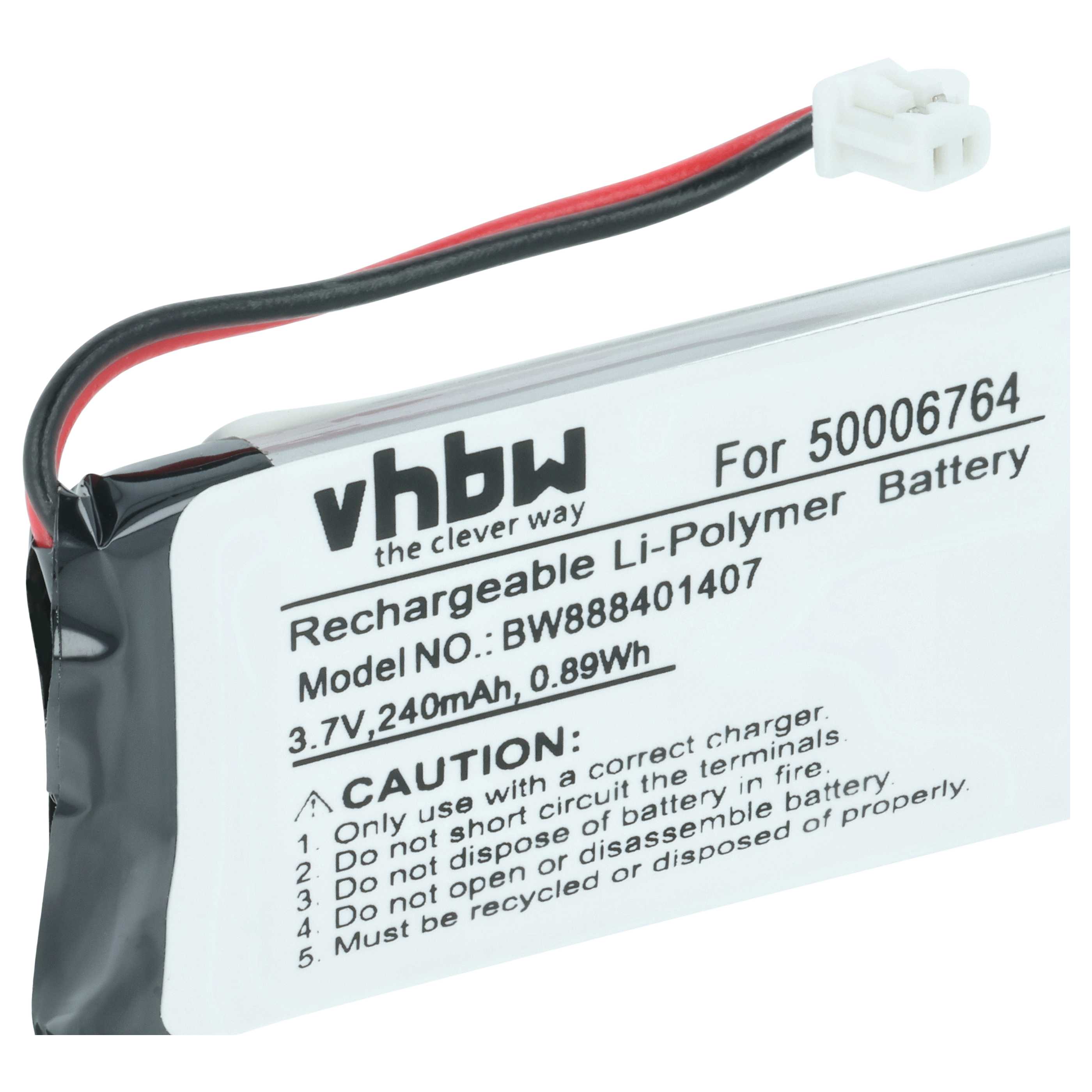 Batterie remplace Mitel 50006764, 50005711 pour téléphone Mitel - 240mAh 3,7V Li-polymère