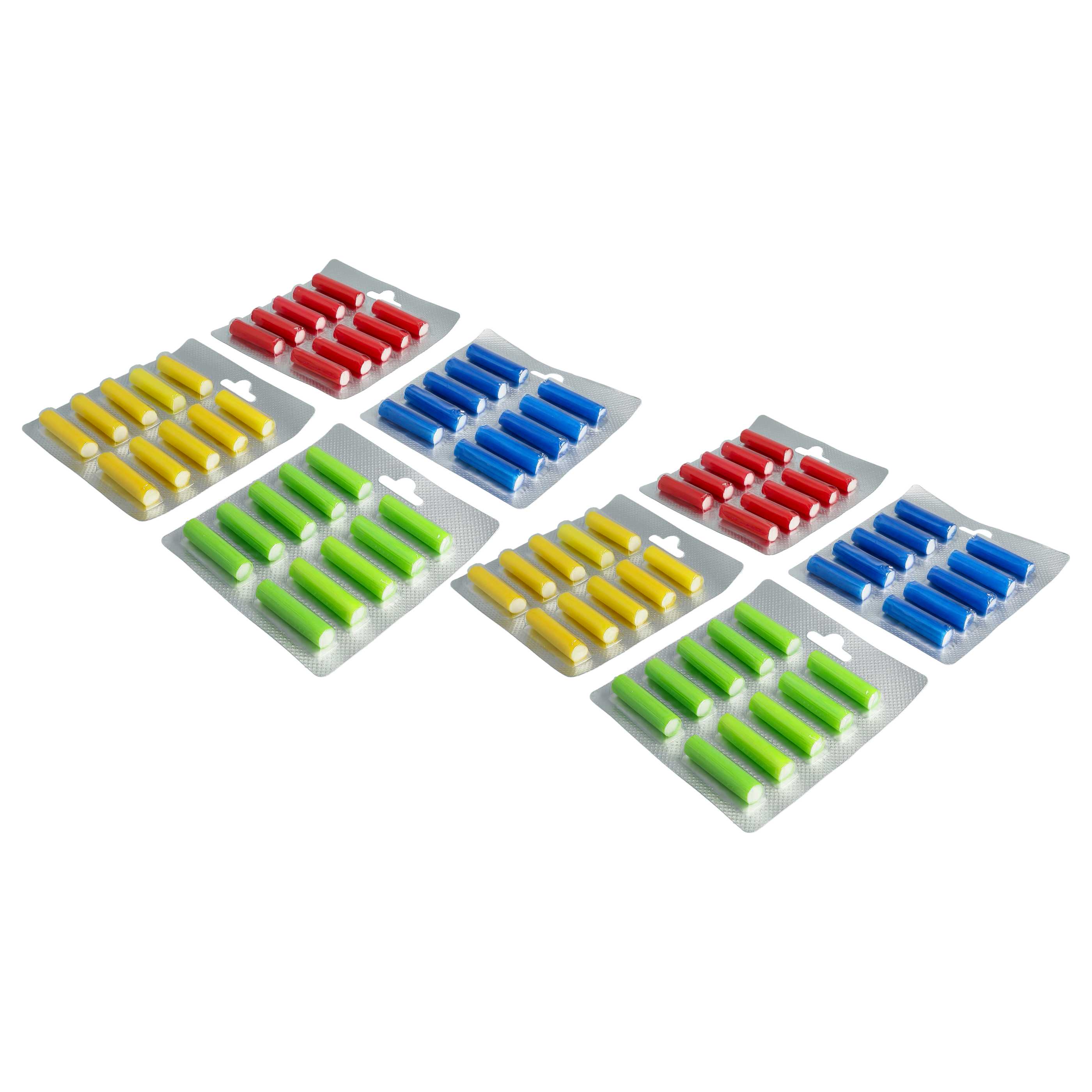 80x Duftstäbchen passend für diverse Staubsauger mit Beutel - Waldduft, Rosenduft, Ozeanduft, Zitronenduft