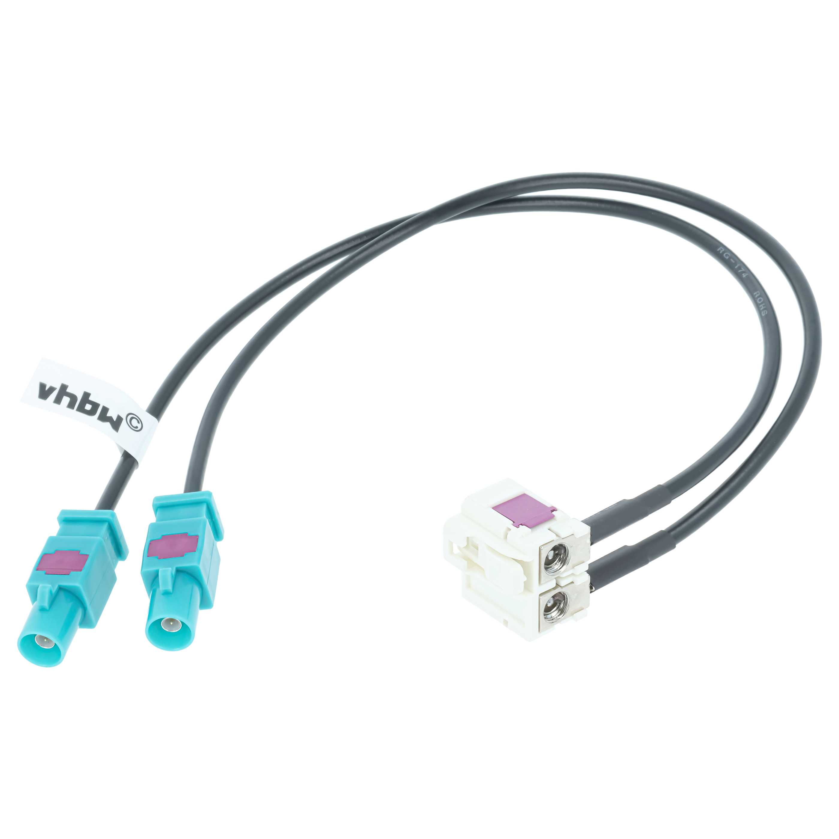 Adaptador de antena doble FAKRA (B) para radios de coche Audi VW MFD 2 - 20 cm