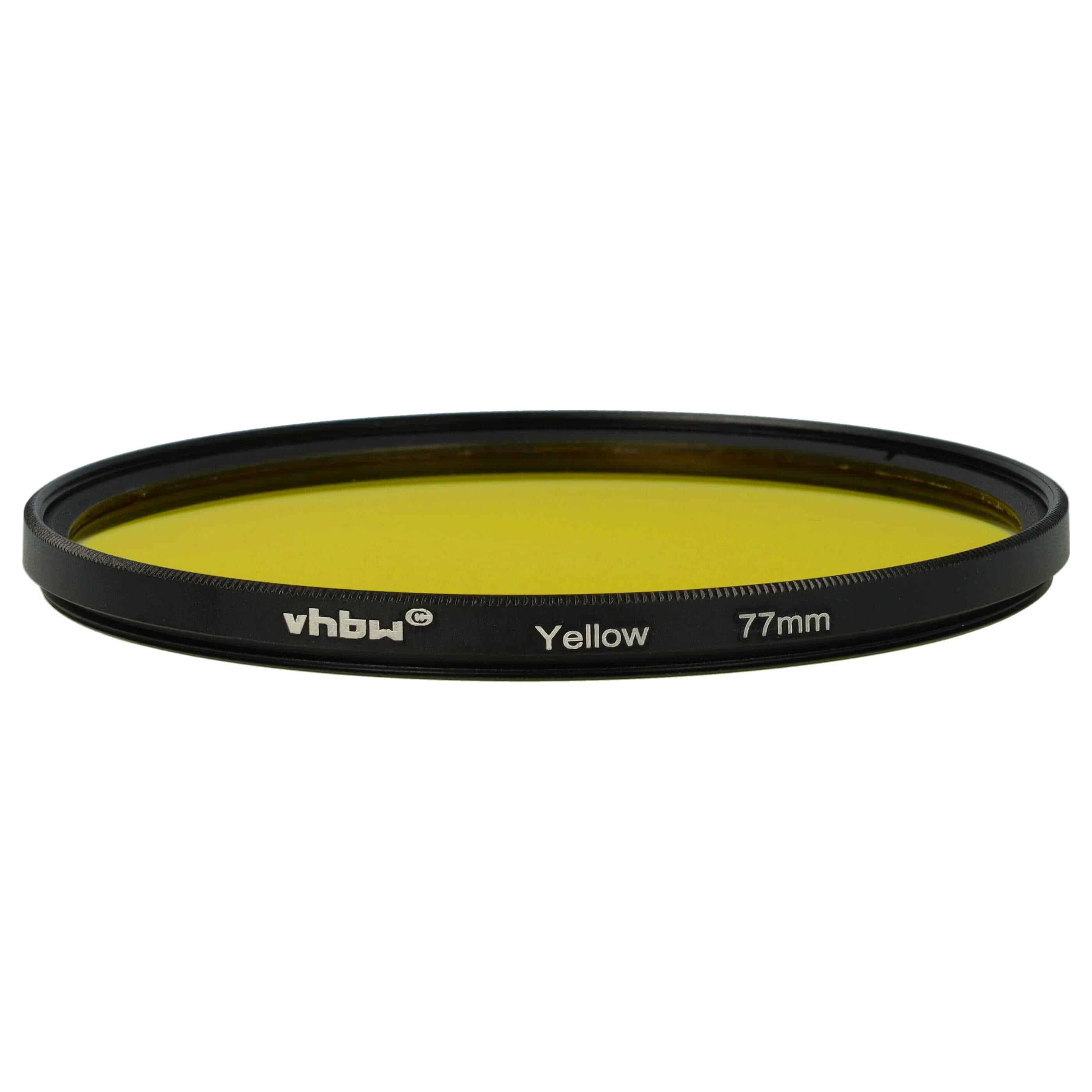 Filtre de couleur jaune pour objectifs d'appareils photo de 77 mm - Filtre jaune