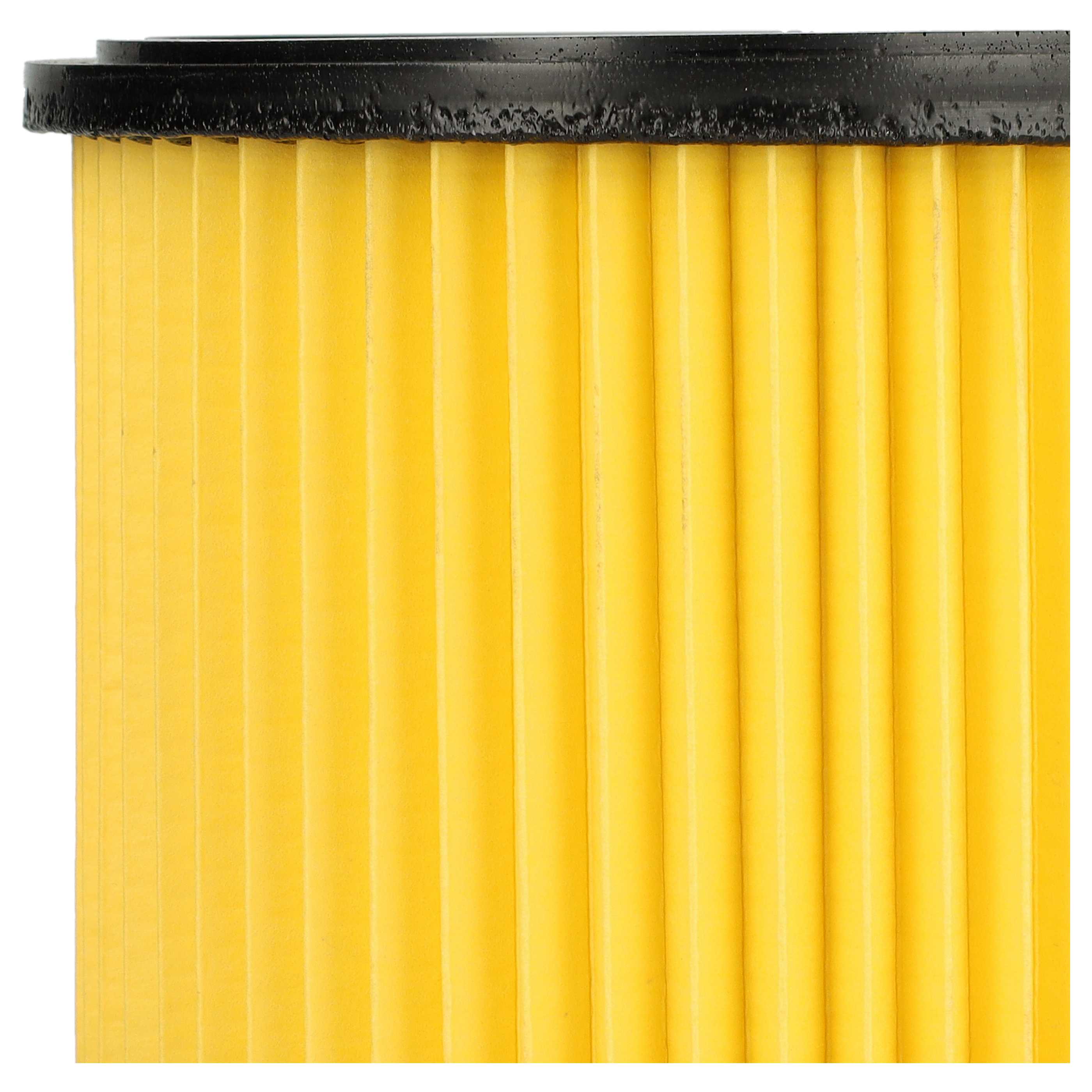 4x cartridge filter replaces Einhell 23.424.25, 23.421.75, 23.421.67 for Ozito Vacuum Cleaner, black / yellow