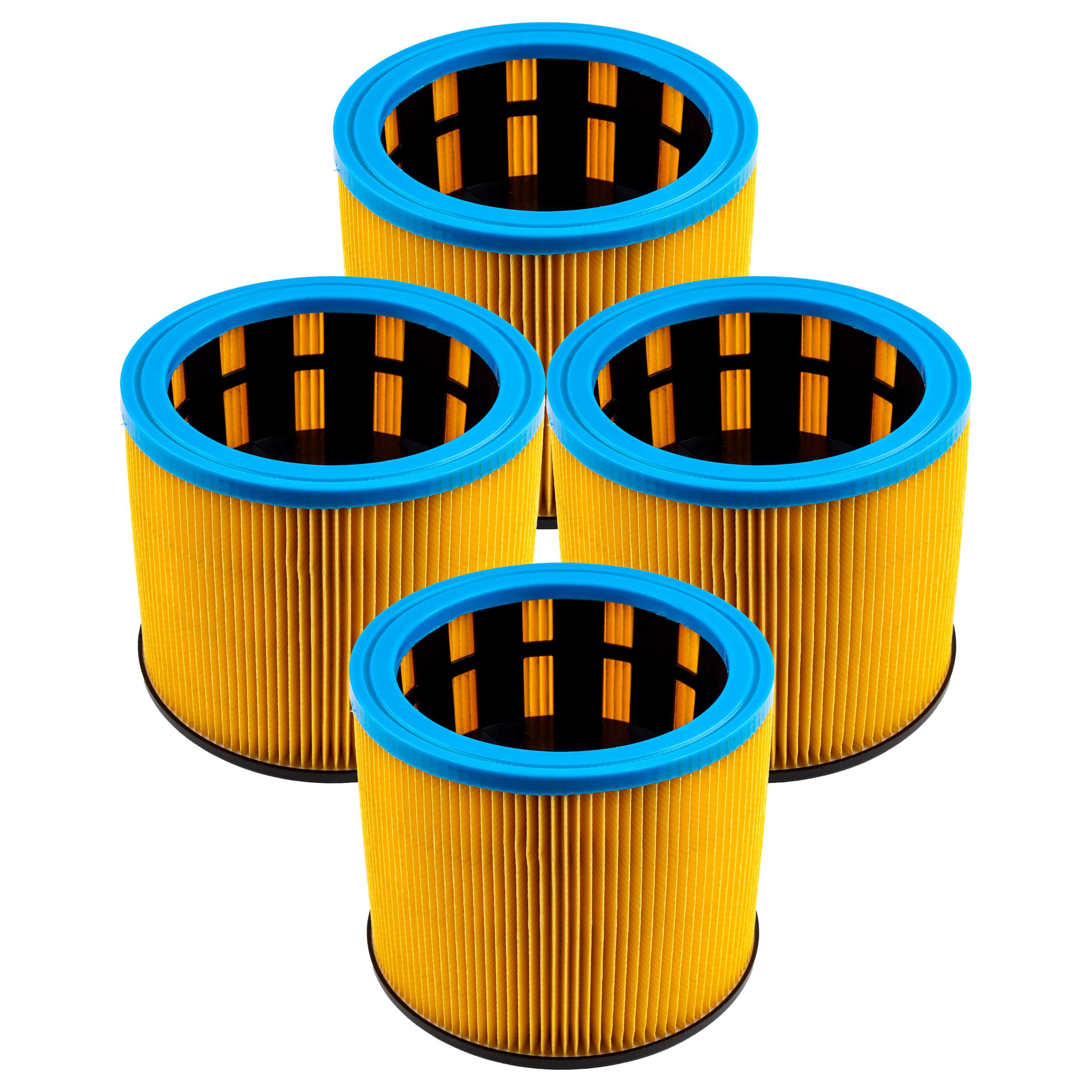 4x Filtercartridge filter replaces Starmix 413471, FP 7200 for Starmix Vacuum Cleaner, blue / yellow