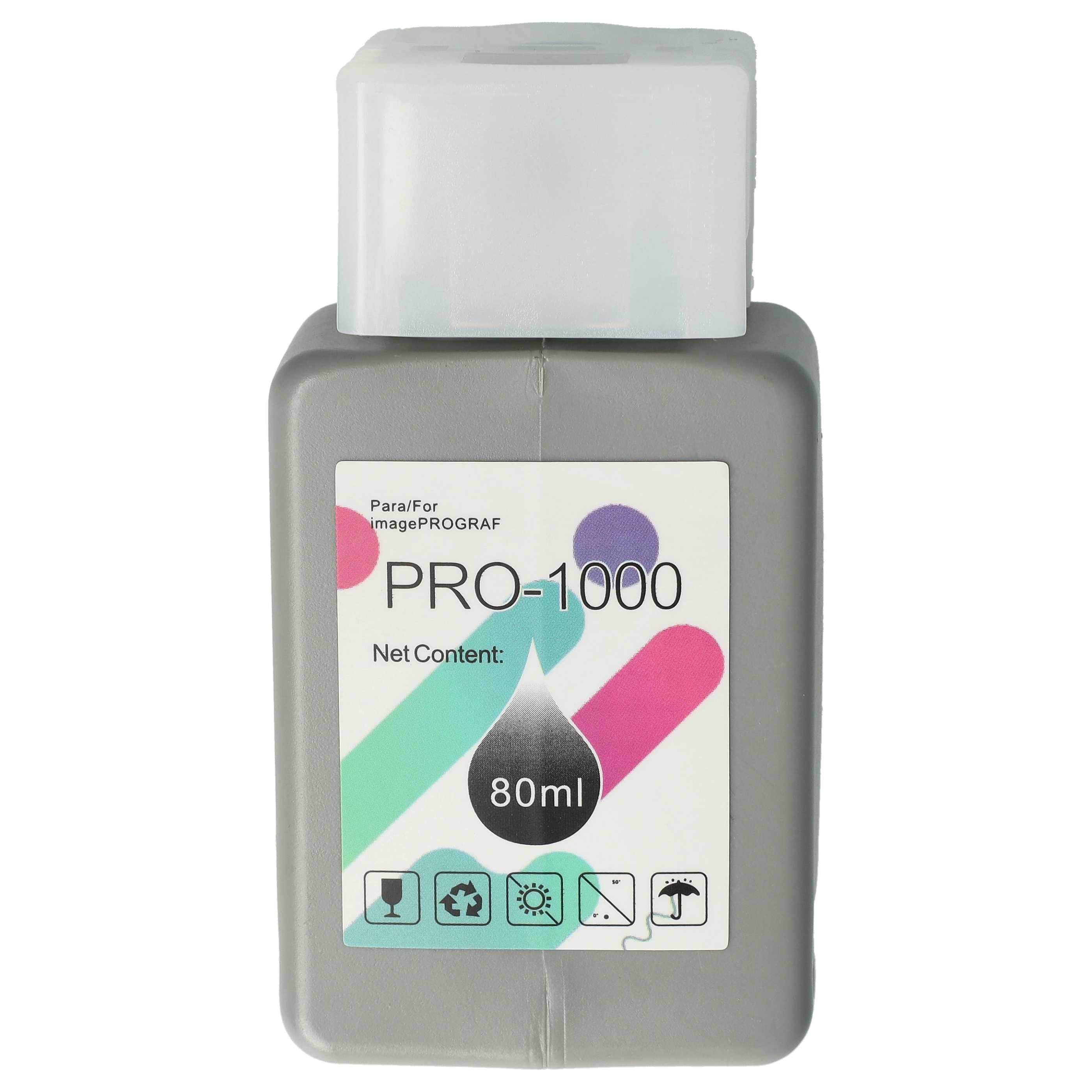 Ink Cartridge as Exchange for Canon PFI-1000PC, PFI-1000 PC for Canon Printer - Photo Cyan 80 ml + Chip