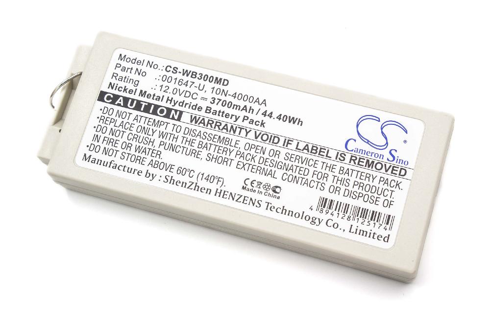 Medical Equipment Battery Replacement for Welch-Allyn 001647-U - 3700mAh 12V NiMH
