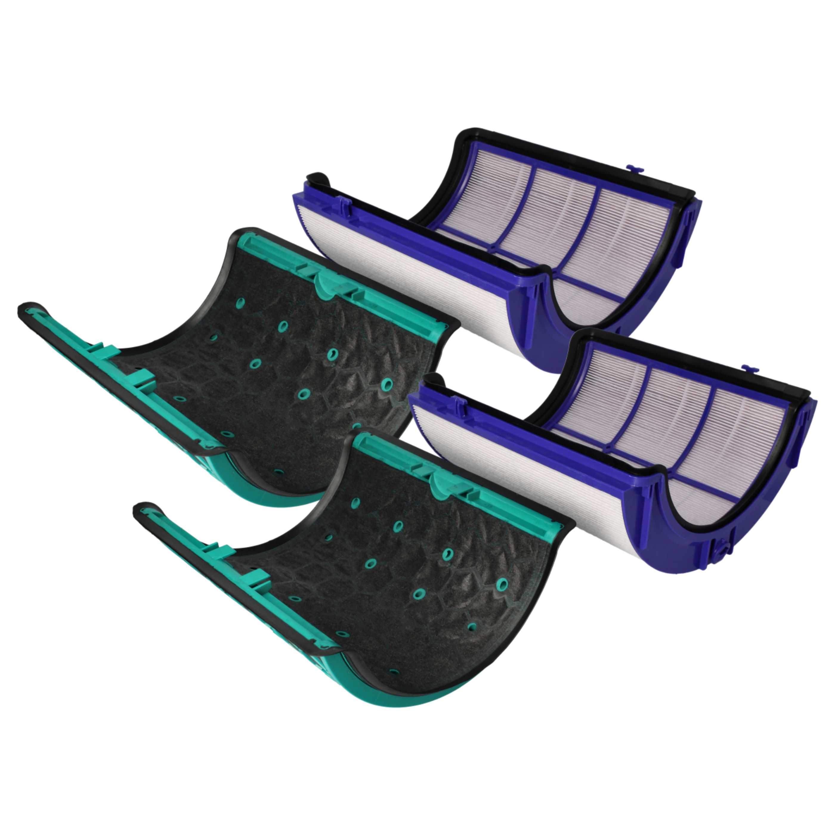 8 Part Filter Set replaces Dyson 968707-04, 968707-05 Air Purifier - HEPA filter, activated carbon filter