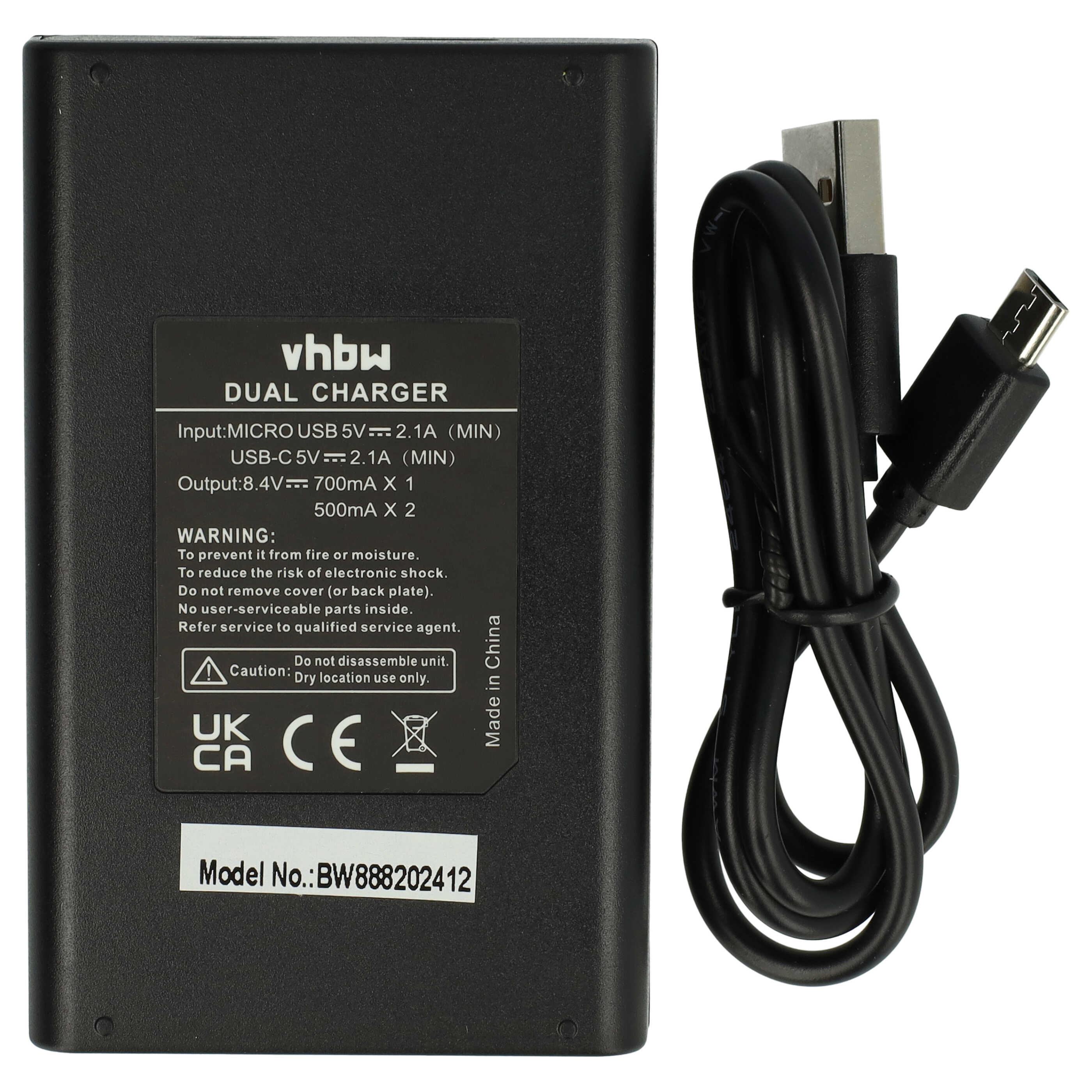 Battery Charger suitable for Leica Digital Camera - 0.5 A, 8.4 V