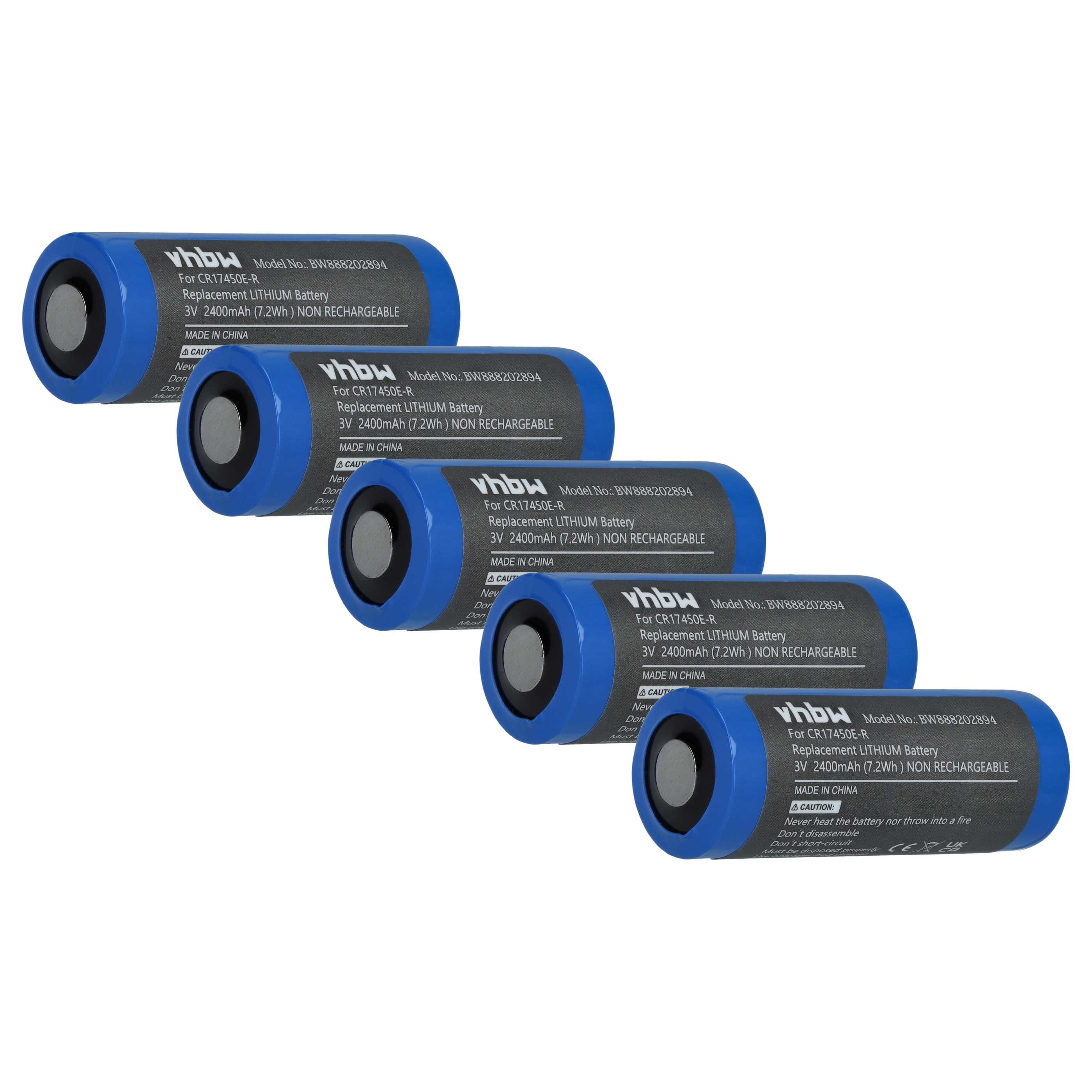 5x Bateria zamiennik CR17450E-R - 2400 mAh 3 V ogniwa litowe