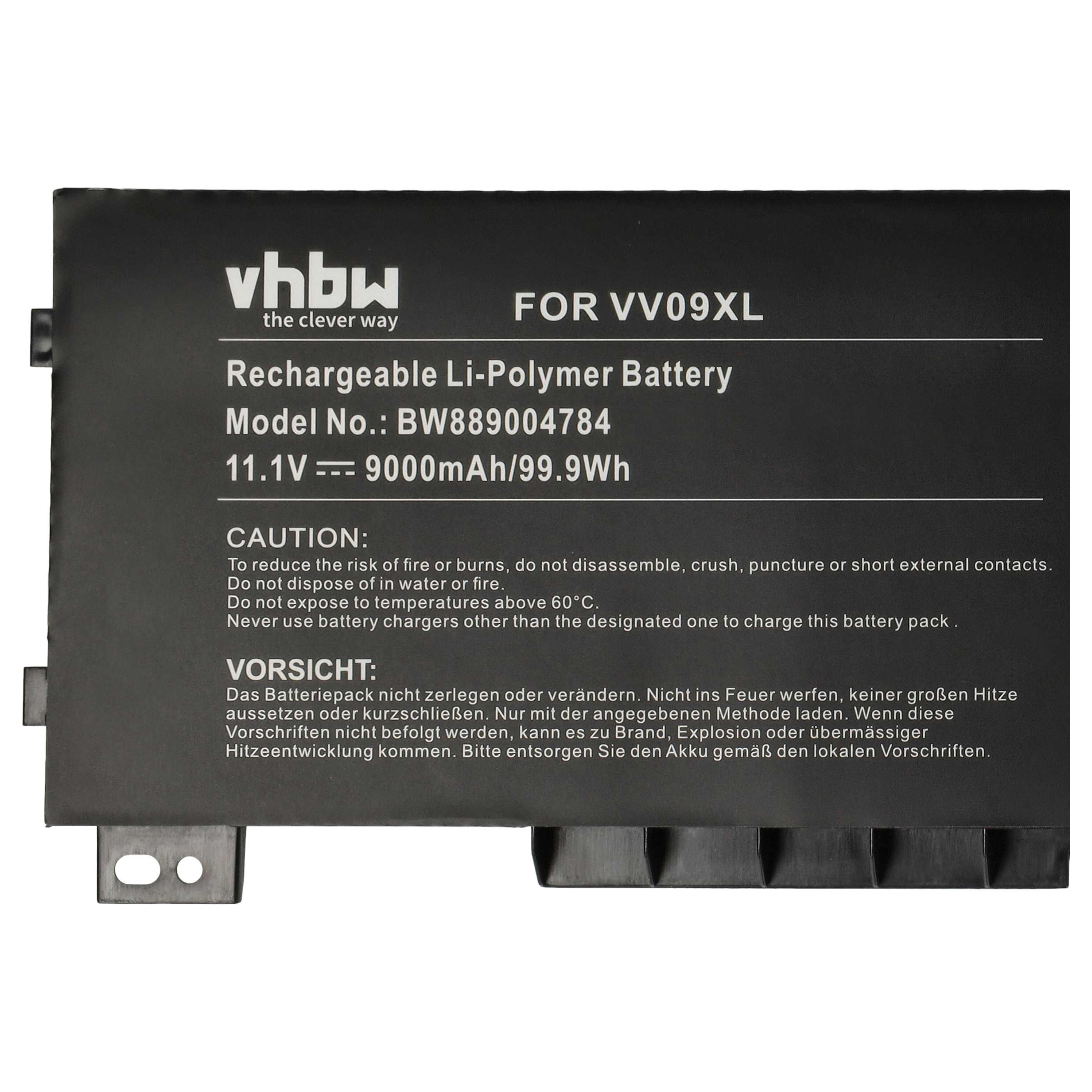 Akumulator do laptopa zamiennik 808398-2B1, 808398-2B2, 808398-2C1 - 9000 mAh 11,1 V Li-Ion, czarny
