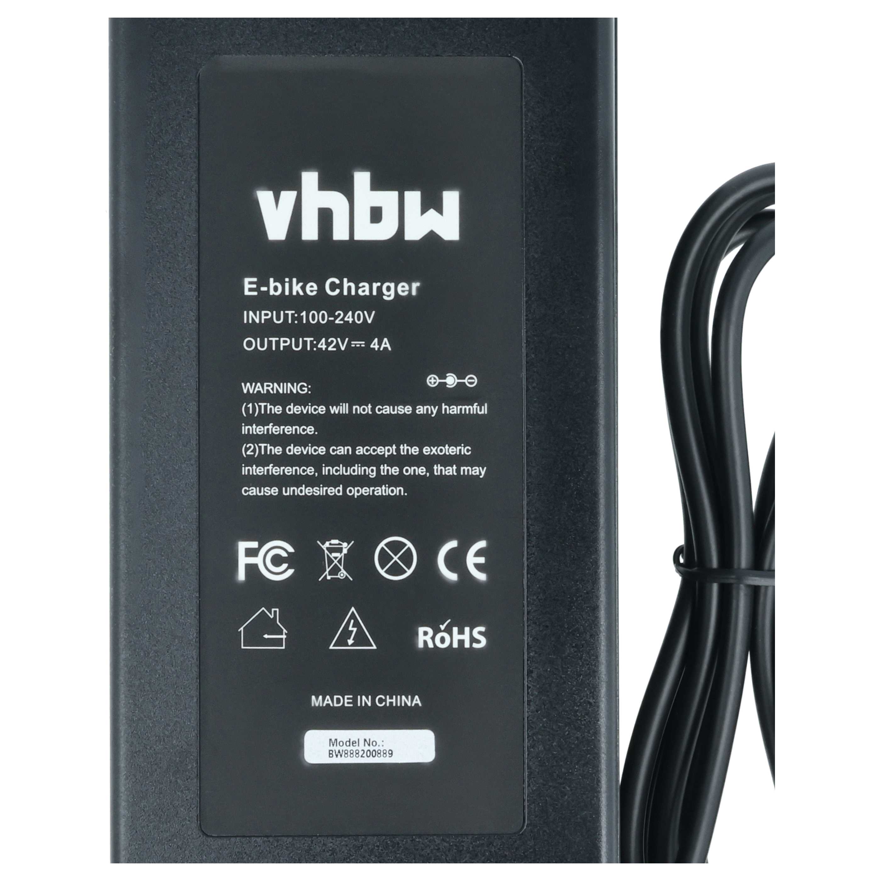 Charger replaces HP1202L3 for Prophete Alu Trecking E-Bike Battery etc. - Round Plug, 4.0 A