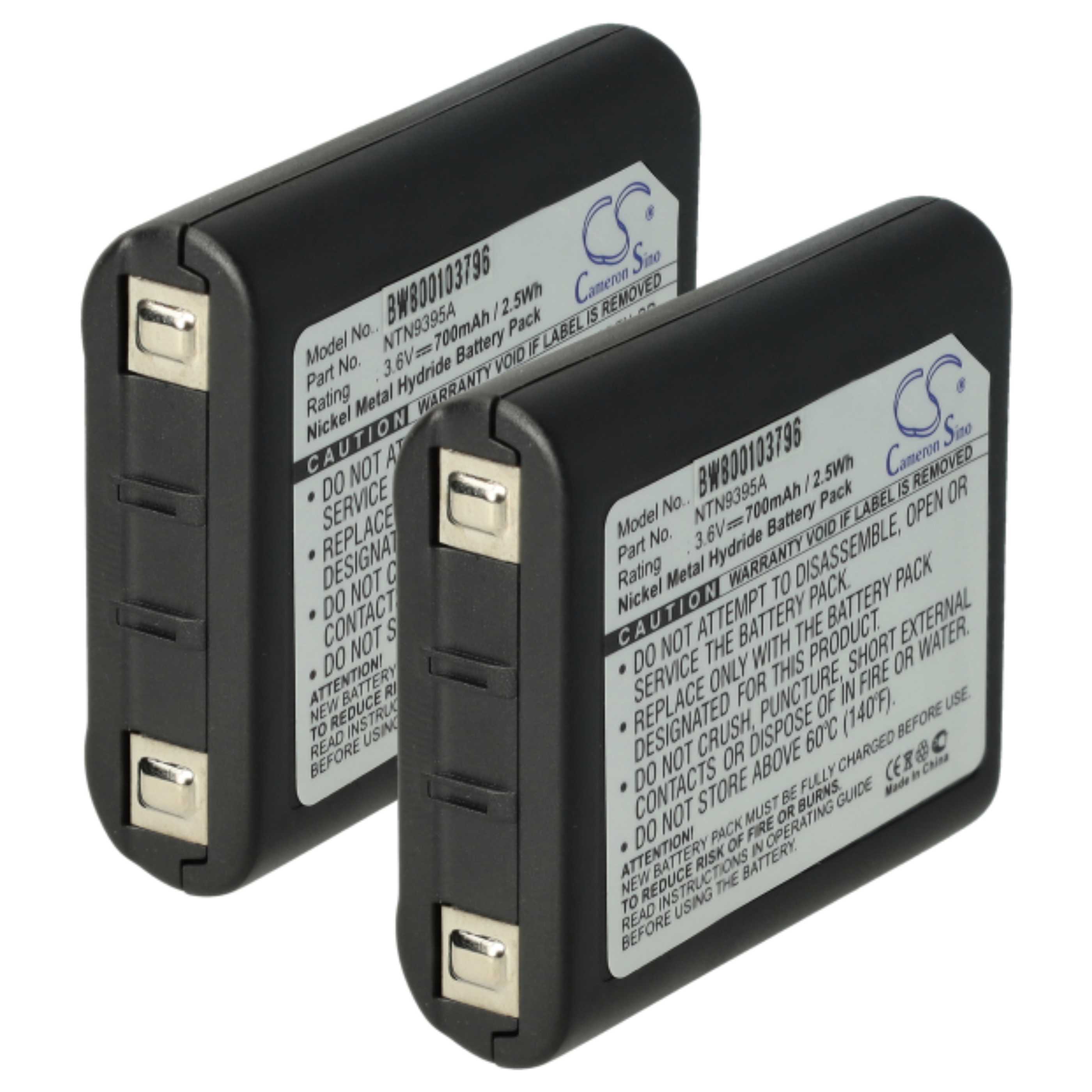 Radio 2x Battery replaces Motorola 1532, 56315, AP-4002H, 56318, AP-4002, 4002A, 53615 - 700 mAh 3.6 V NiMH
