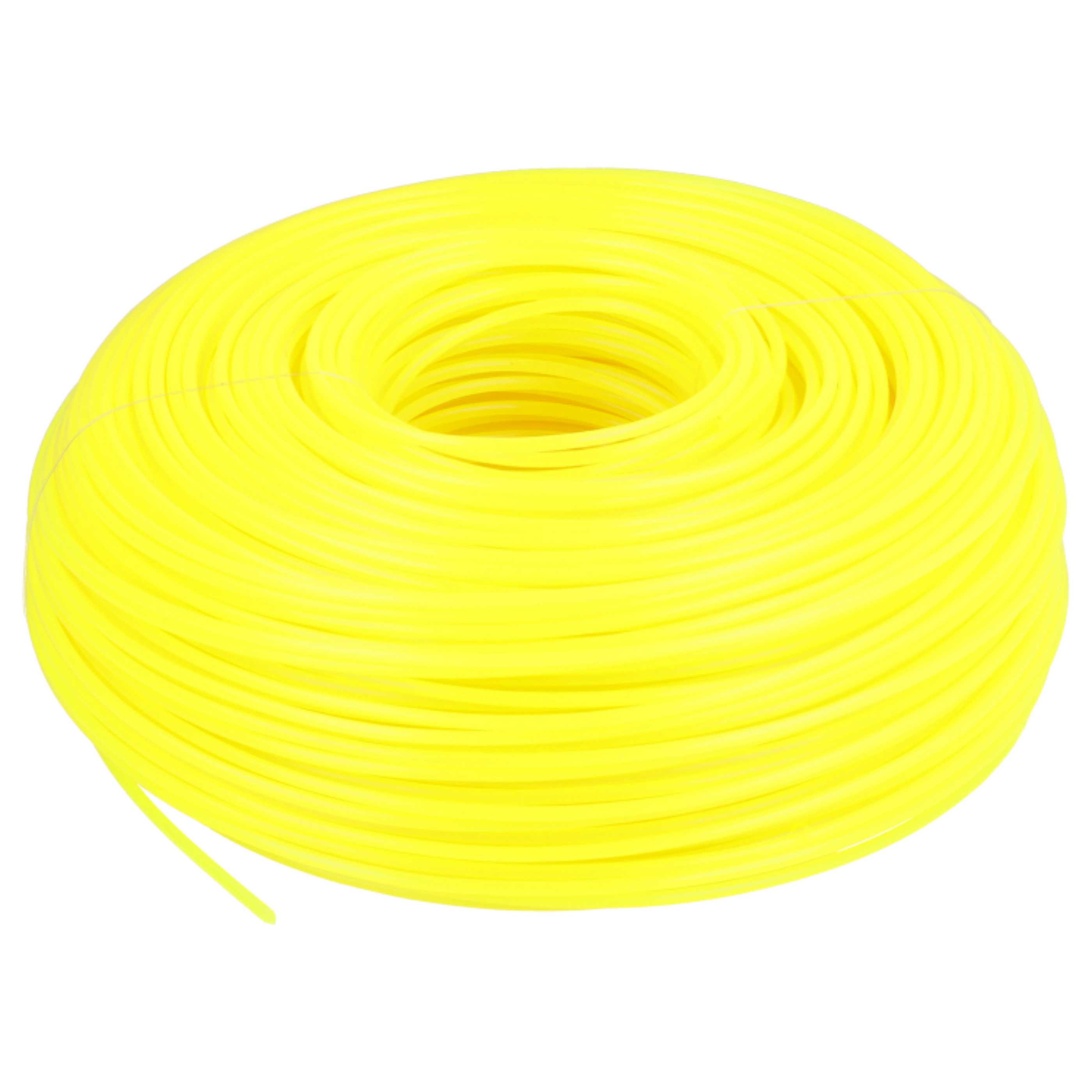 2x Line suitable for Bosch Makita Lawn Mower, Grass Trimmer - Trimmer Line Yellow, 2 mm x 100 m, Round