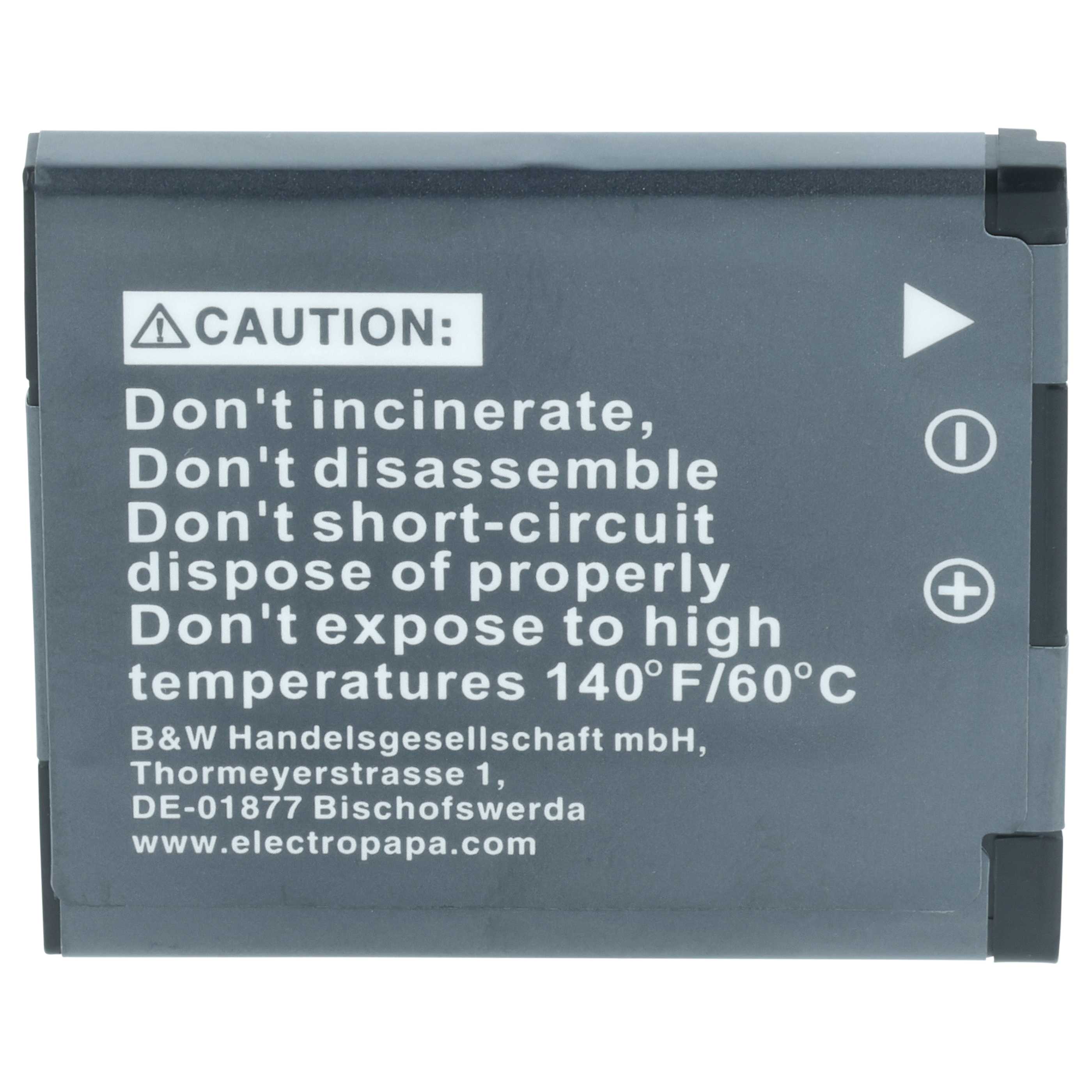 Batteria sostituisce Canon NB-11LH, NB-11L per fotocamera - 500mAh 3,7V Li-Ion