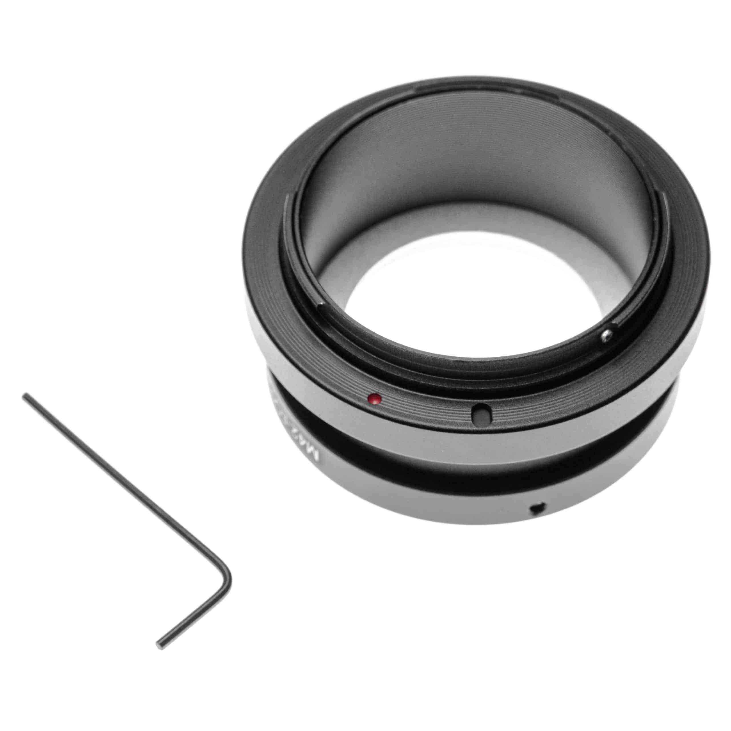 vhbw Adapter Ring compatible with - RF-Bayonet to Lenses with M42 Thread Black Silver