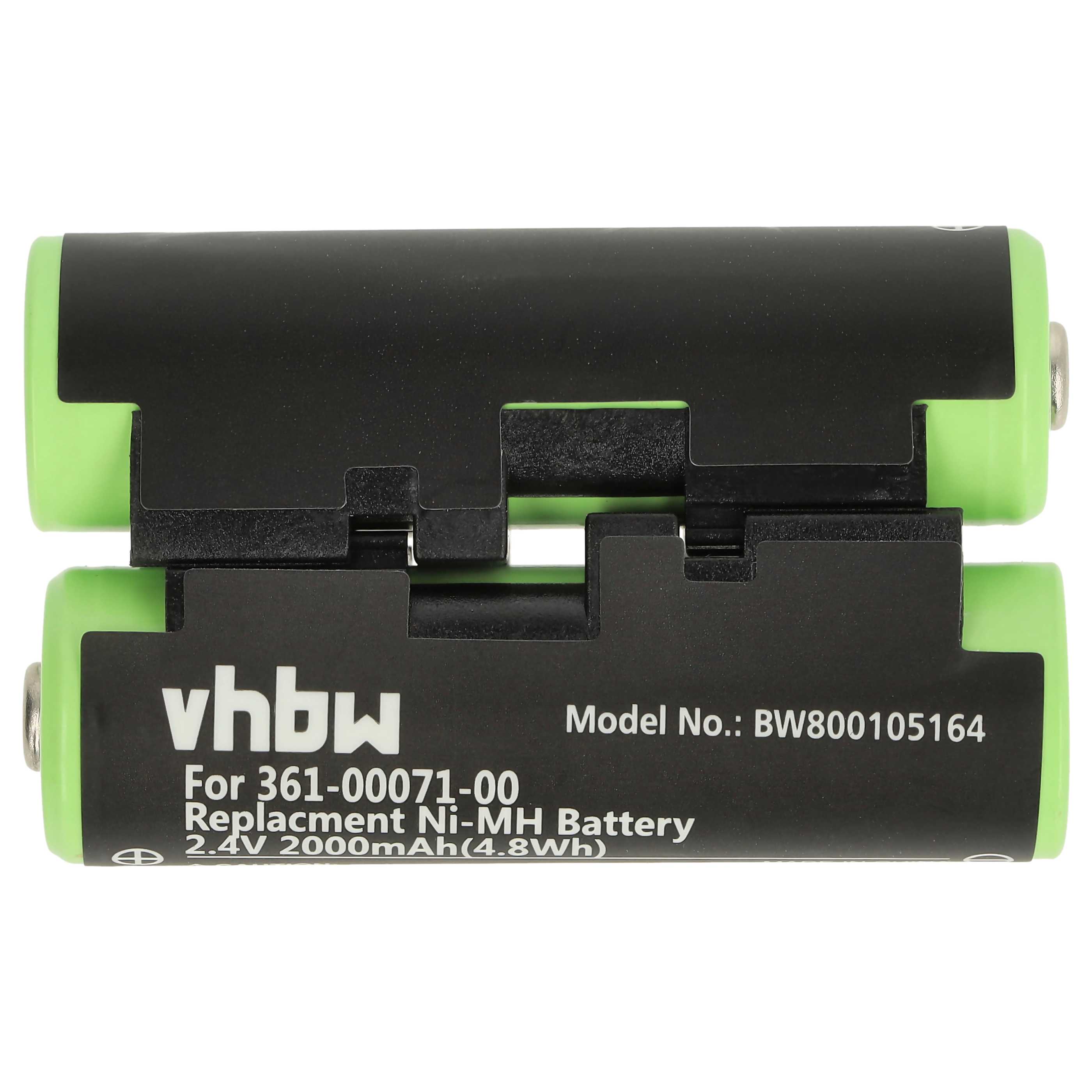Batteria sostituisce Garmin 361-00071-00, 010-11874-00 per navigatore - 2000mAh 2,4V NiMH