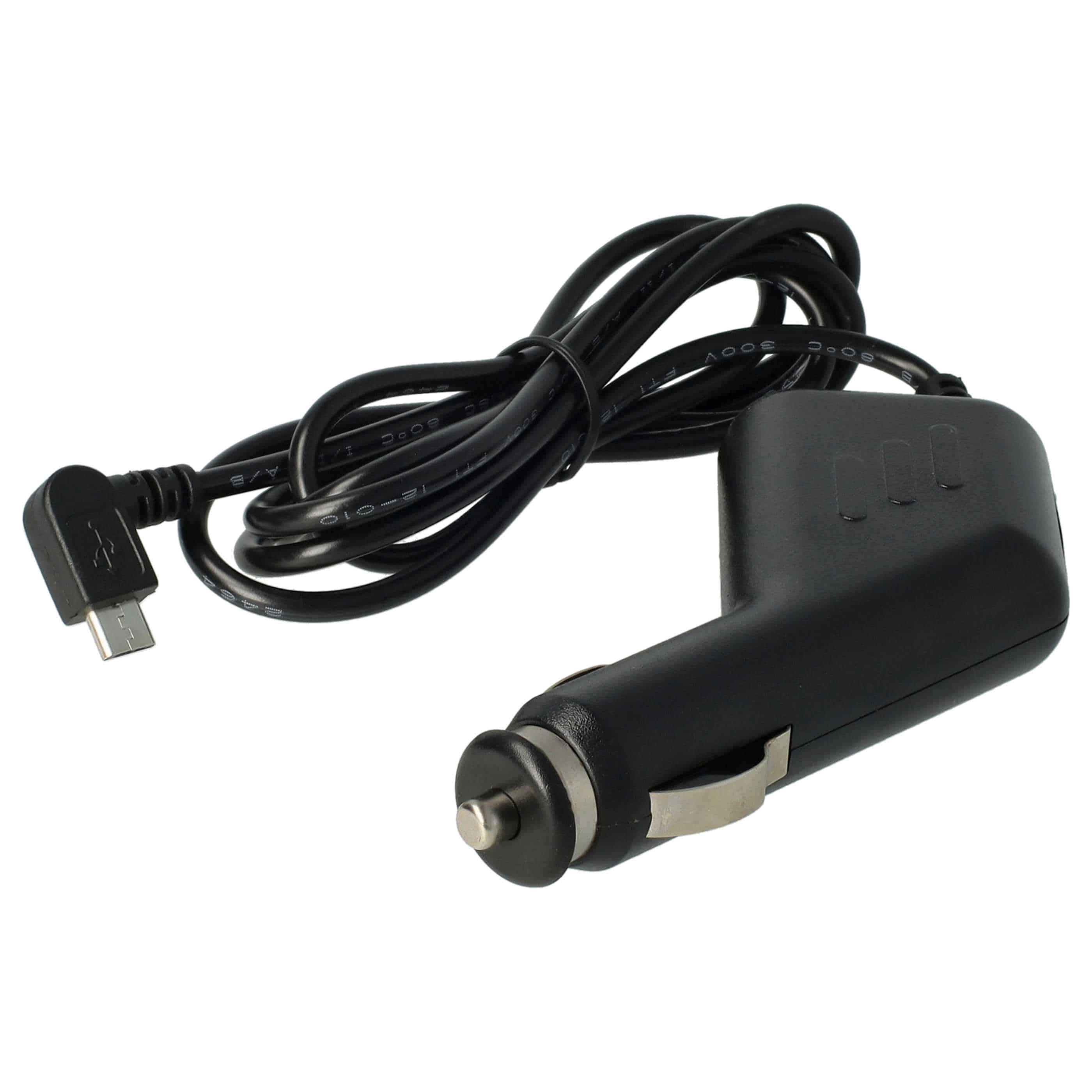 Micro-USB Autoladekabel 1,0 A passend für Olympia Geräte wie Smartphone, GPS, Navi - Ladekabel, 90° Stecker