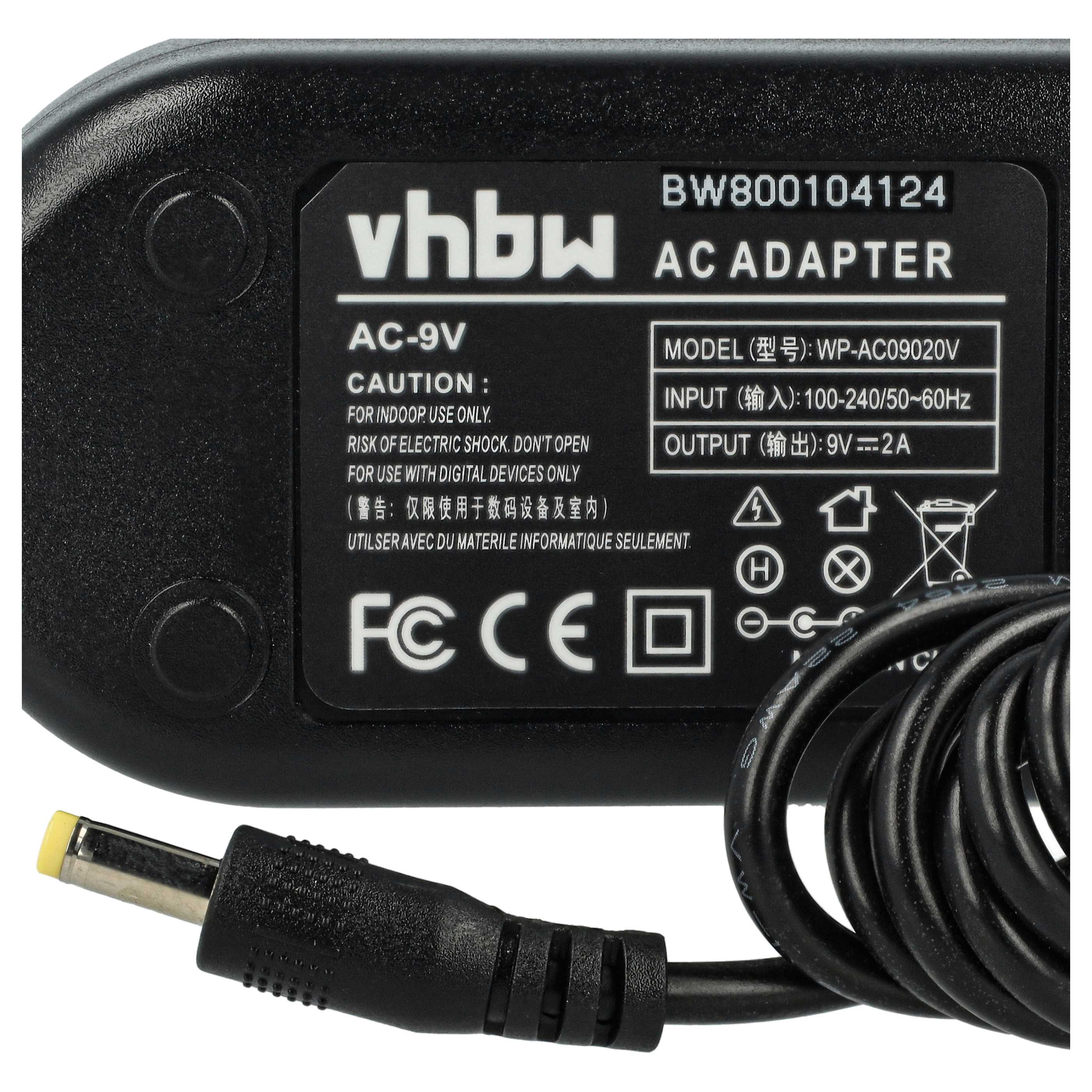 Power Supply replaces AC-9X AC-9VX AC-9V CPW126 for Camera + DC Coupler as Fujifilm - 2 m, 9 V 2.0 A