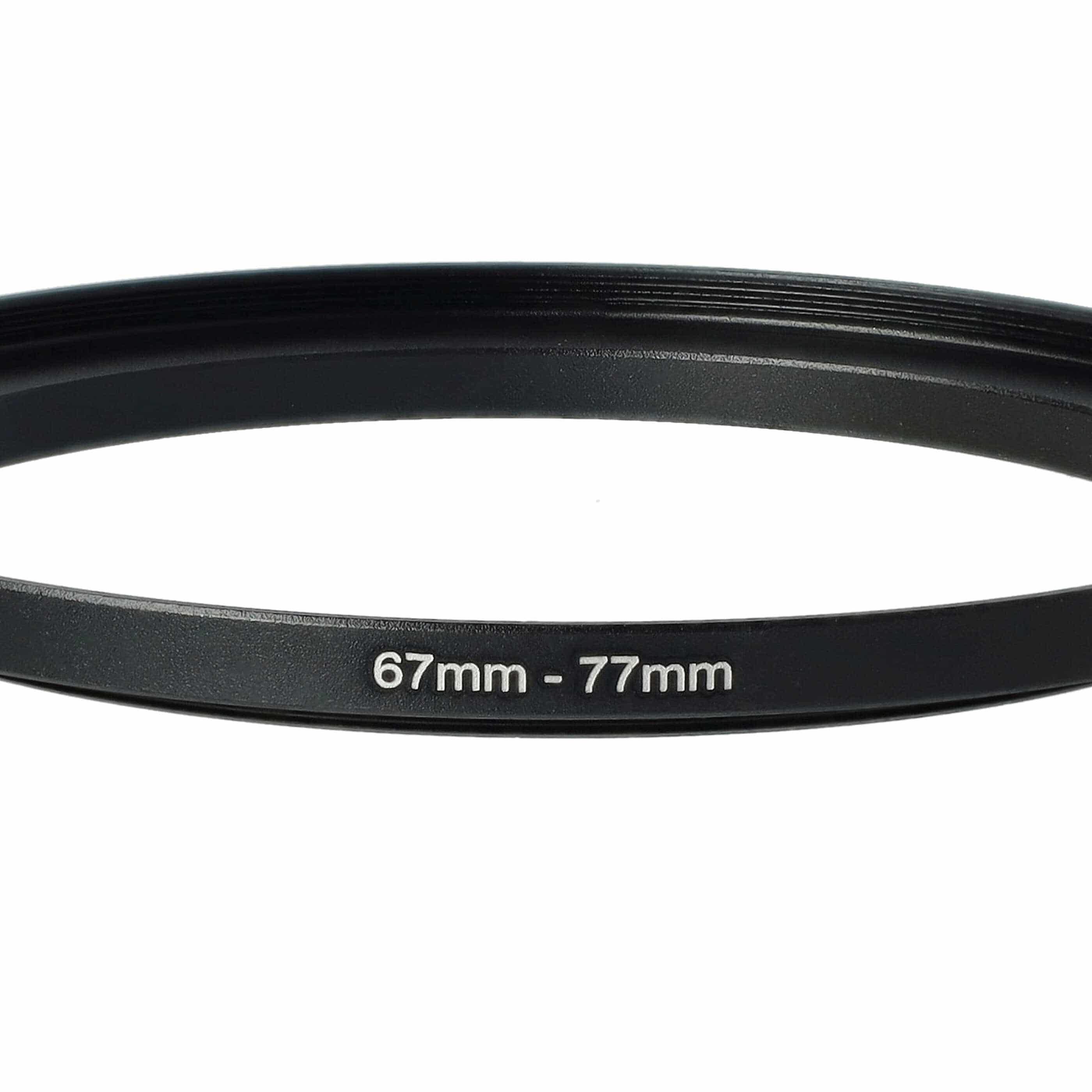 Step-Up-Ring Adapter 67 mm auf 77 mm passend für diverse Kamera-Objektive - Filteradapter