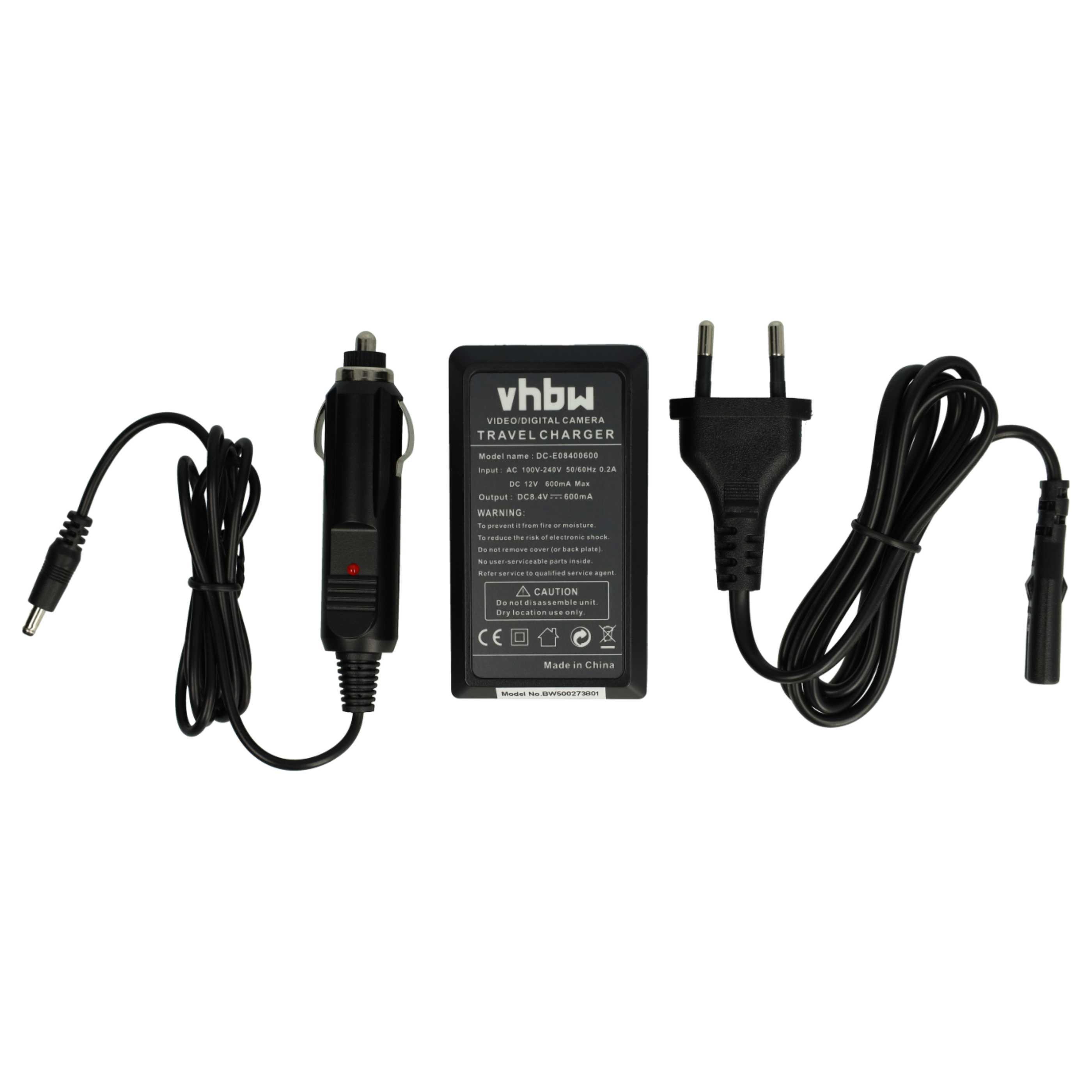 Battery Charger suitable for Lumix DMC-FZ1 Camera etc. - 0.6 A, 8.4 V